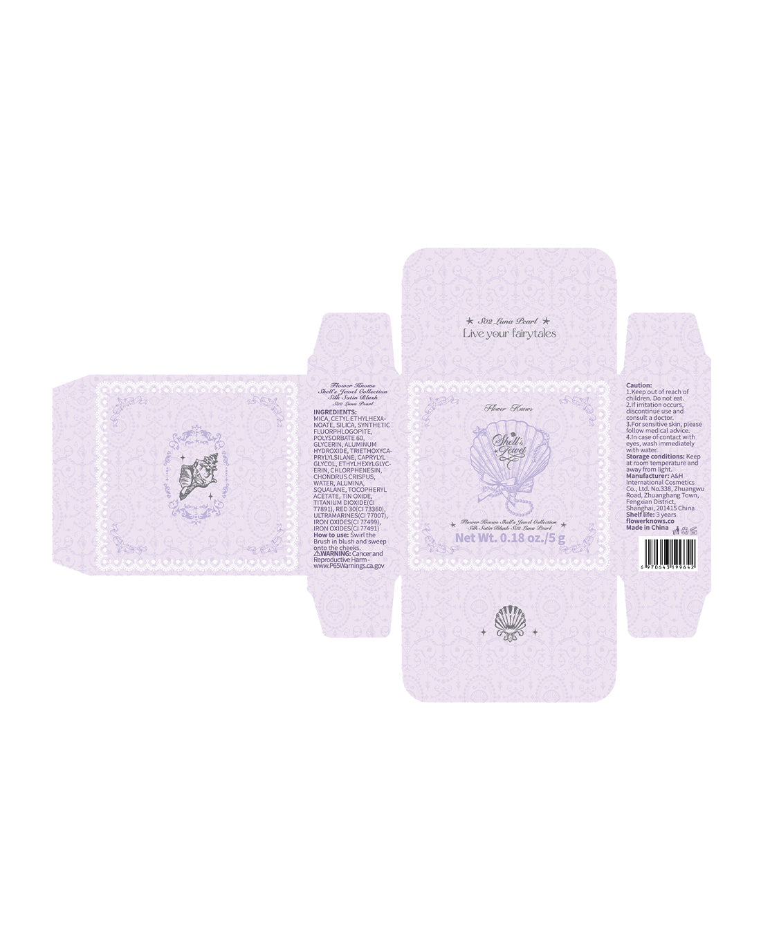 Shell's Jewel Silk Satin Blush