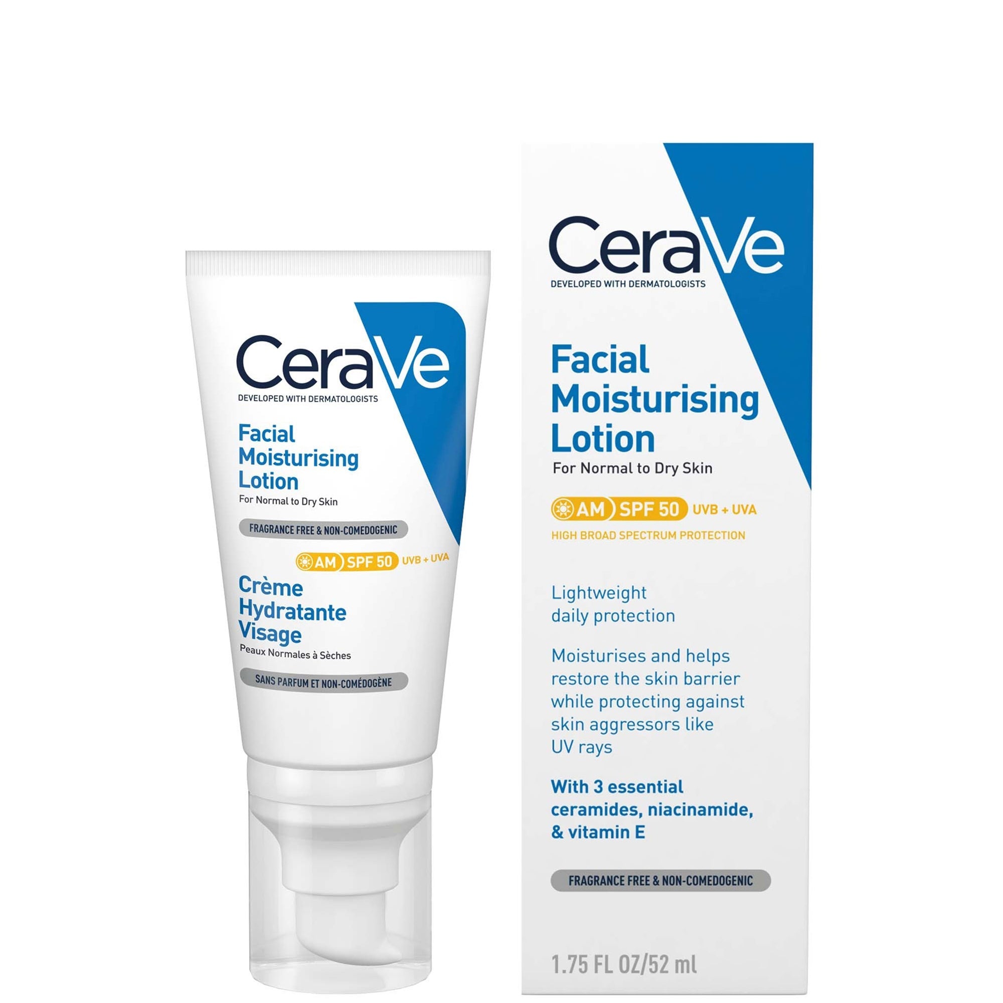AM Facial Moisturising Lotion SPF50 52ml