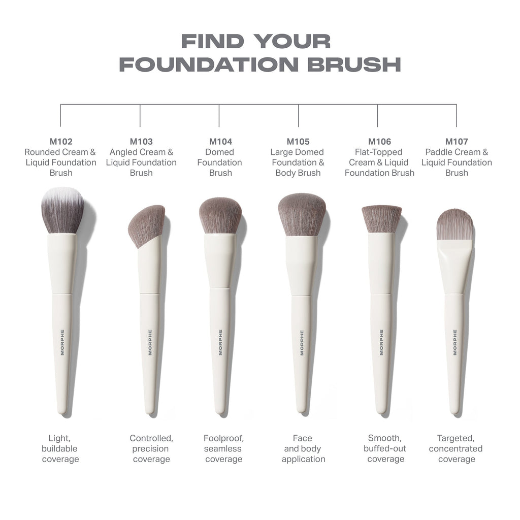 M103 Angled Cream & Liquid Foundation Brush by Morphe
