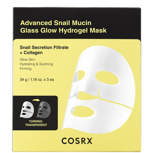 Advanced Snail Mucin Glass Glow Hydrogel Mask 3 Sheets COSRX