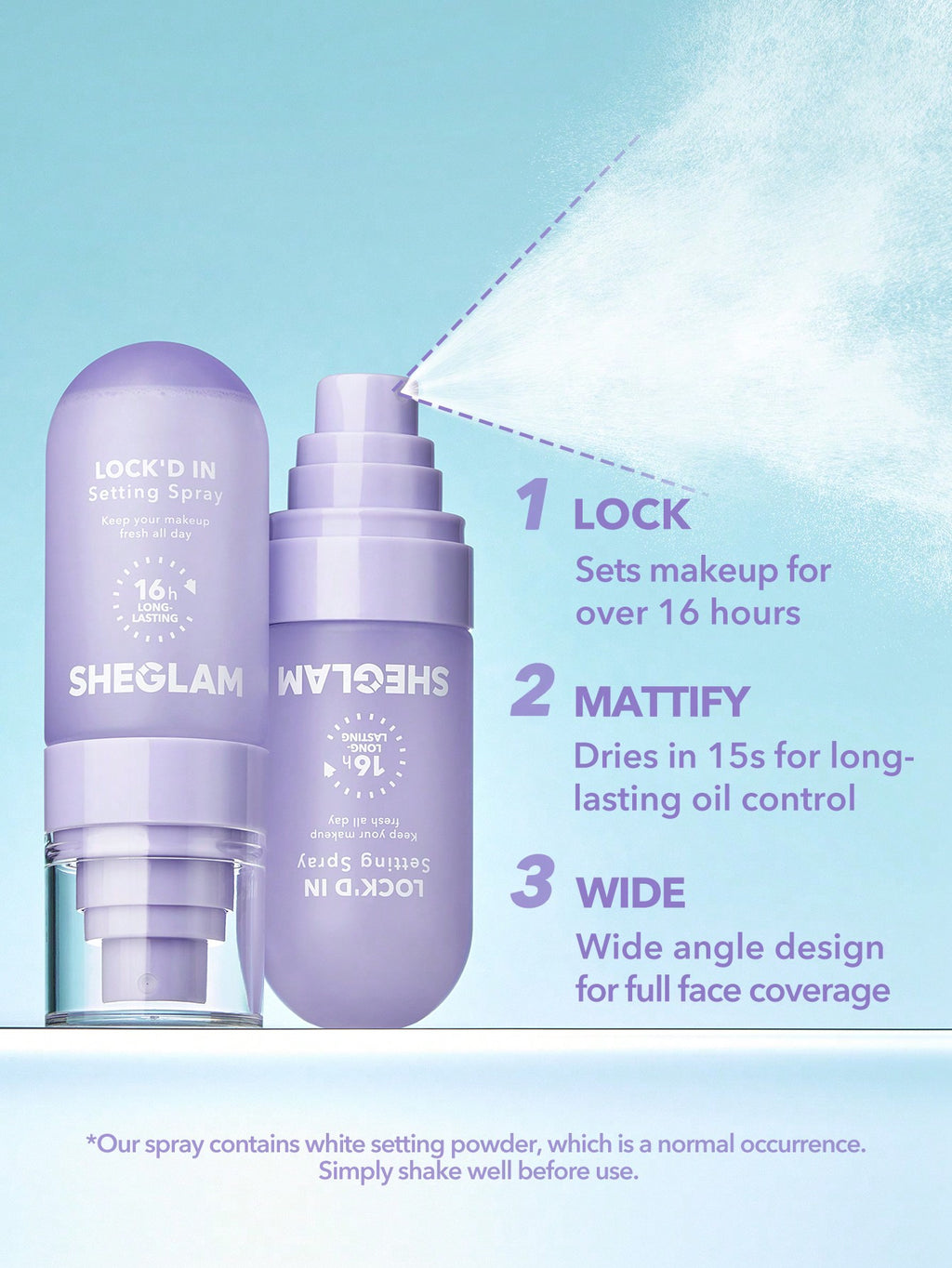 Lock'd In Matte Fresh Setting Spray 55ml by Sheglam