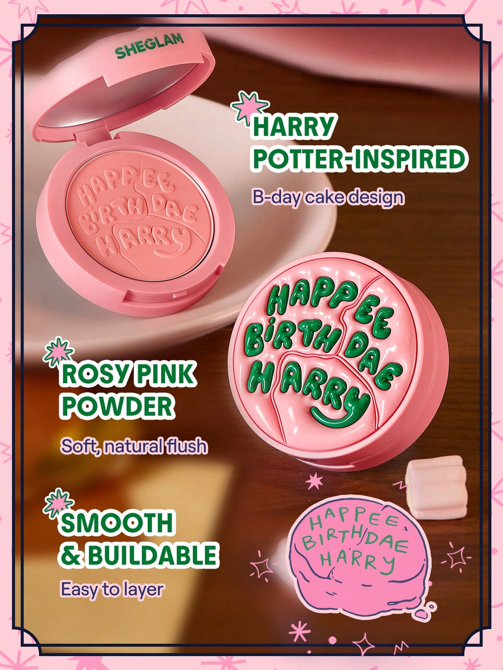 Happee Birthdae Harry Blush by Sheglam