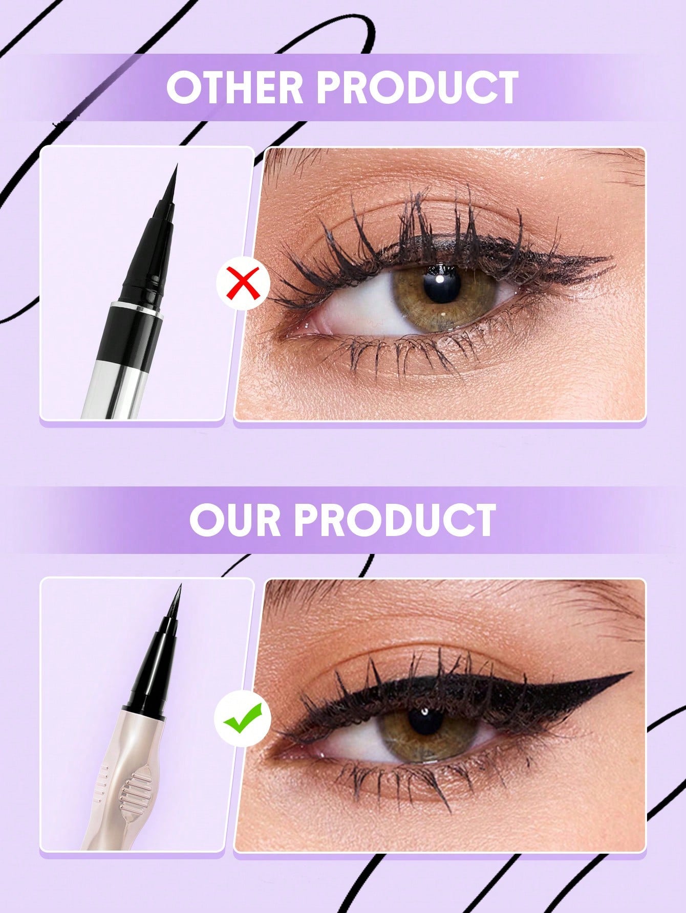 Glide Control Liquid Eyeliner-Matte Black by Sheglam