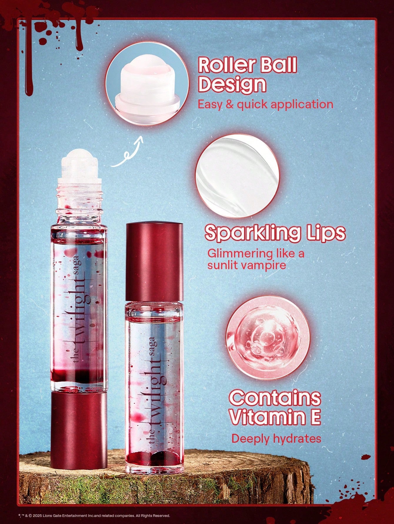 The Twilight Saga X SHEGLAM Premonition Roll On Lip Oil