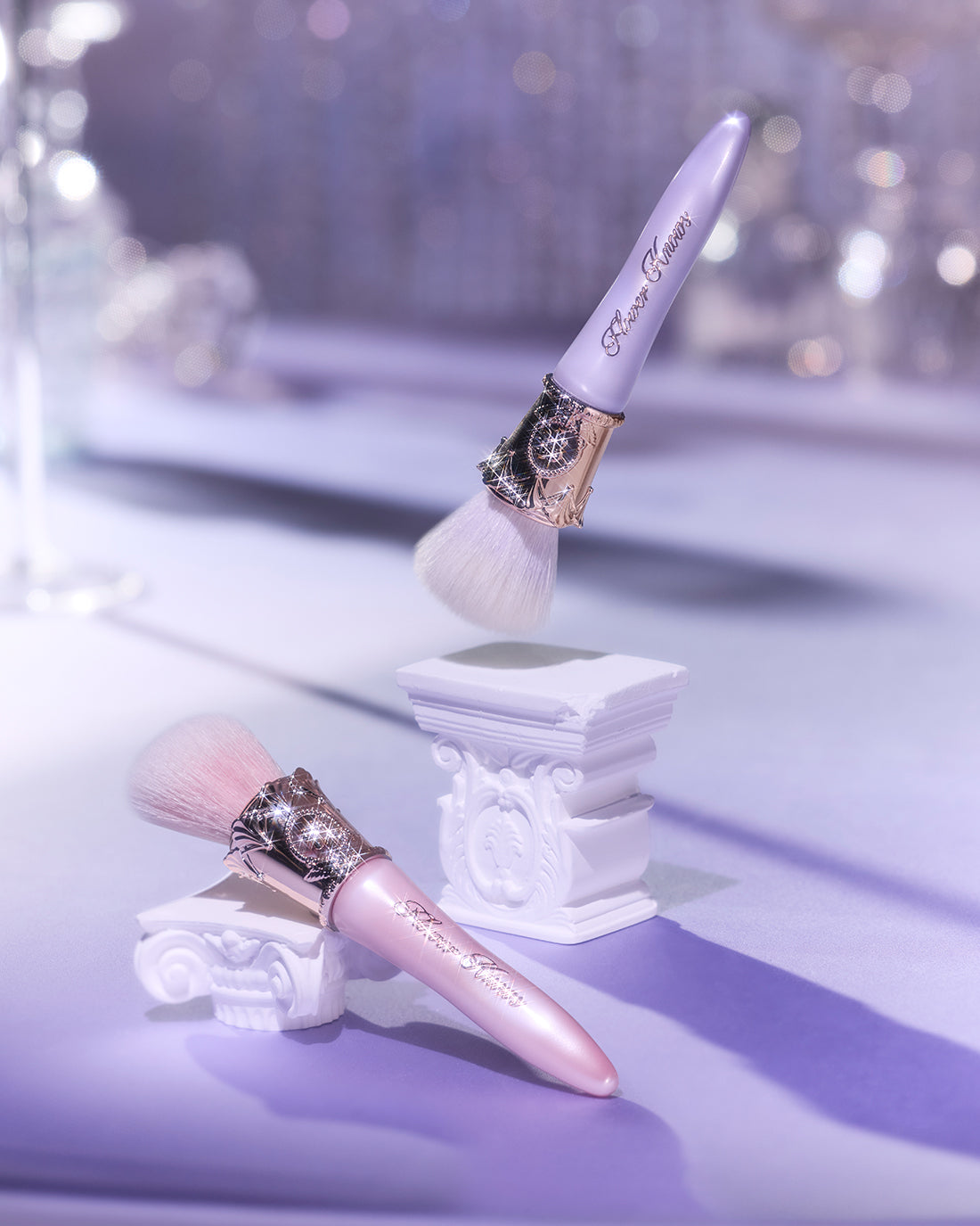 Flower Knows Knight Unicorn Angled Blush Brush Crystal Pink