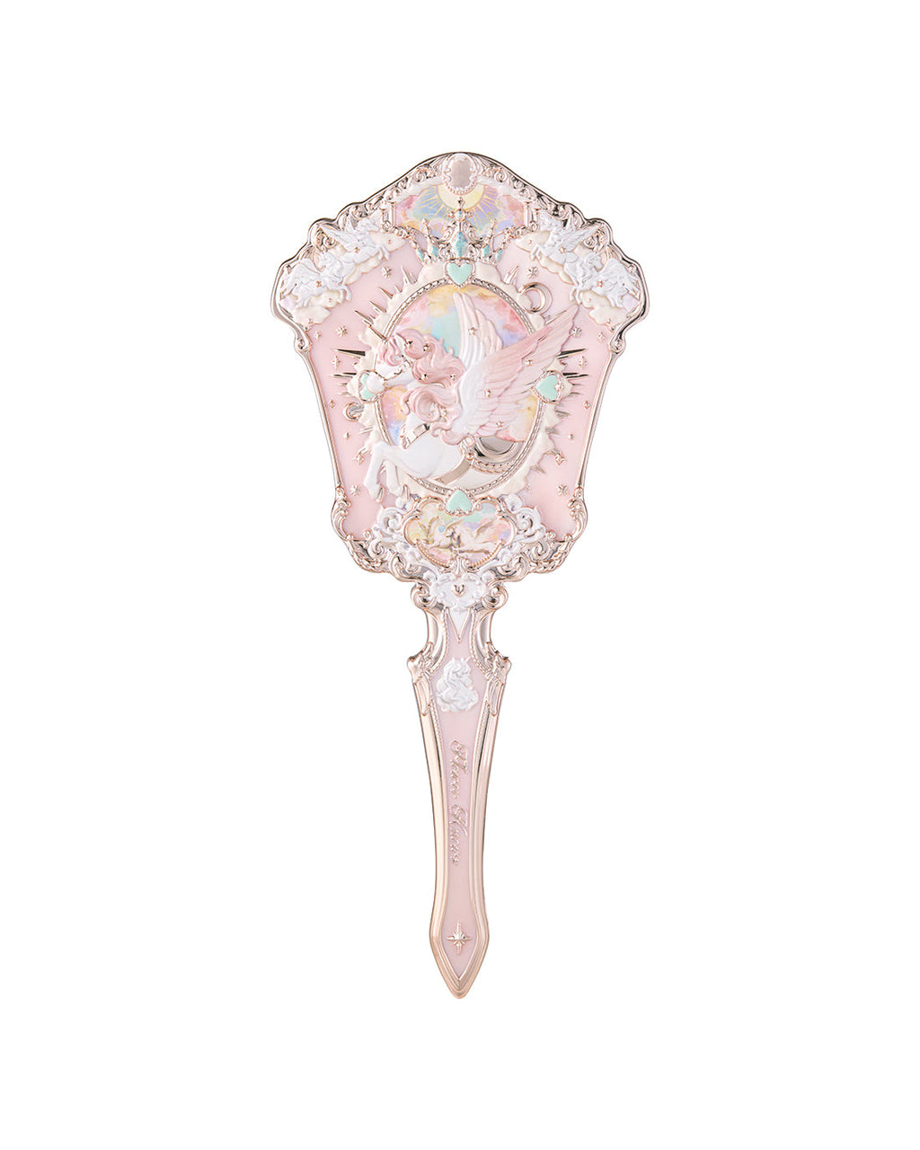 Flower Knows Knight Unicorn Hand Mirror Starlight Pink