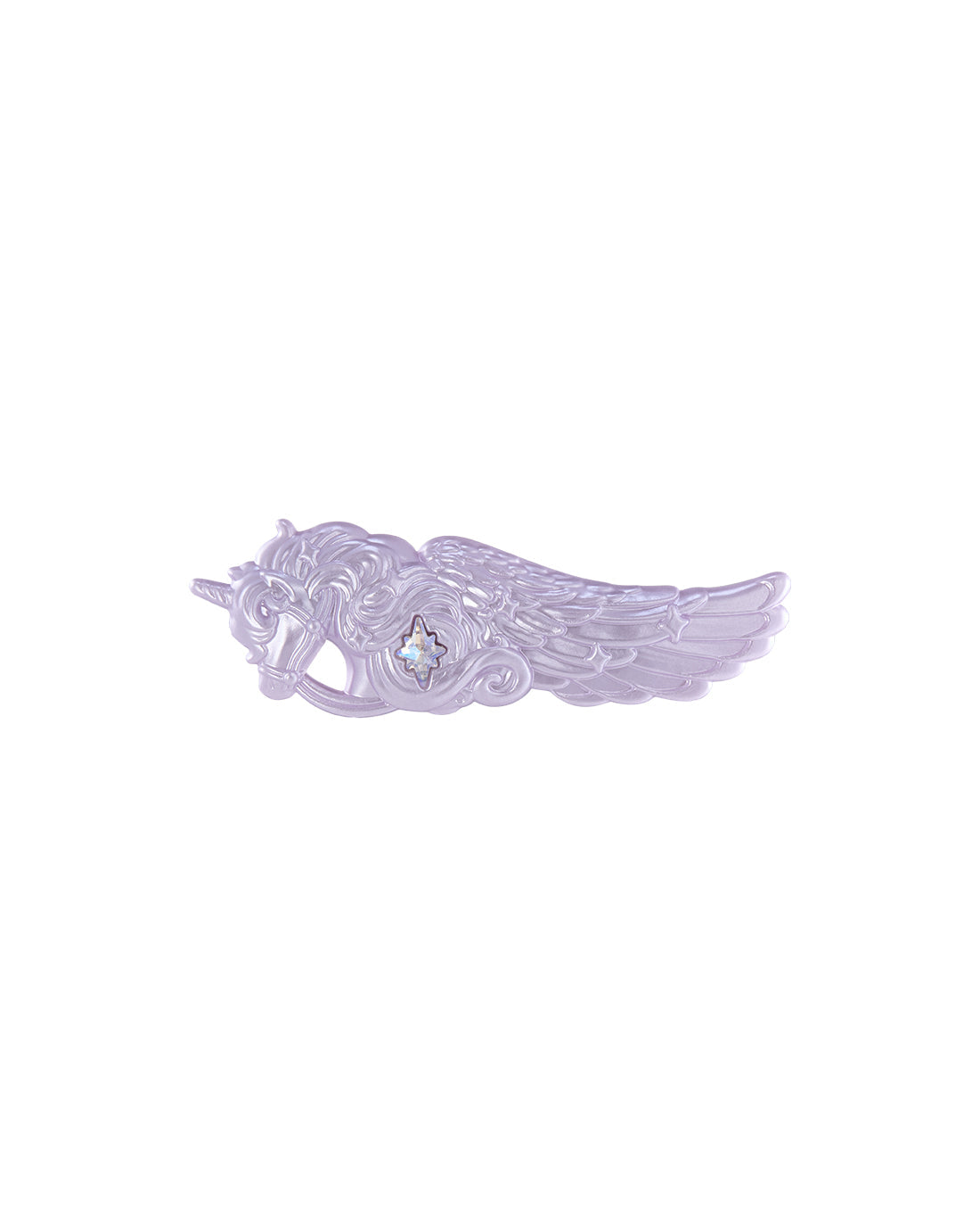 Flower Knows Knight Unicorn Hair Clip Pink Crystal