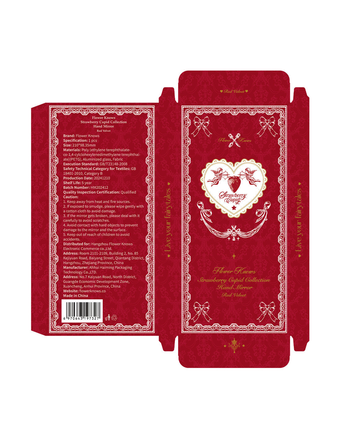 Strawberry Cupid Hand Mirror