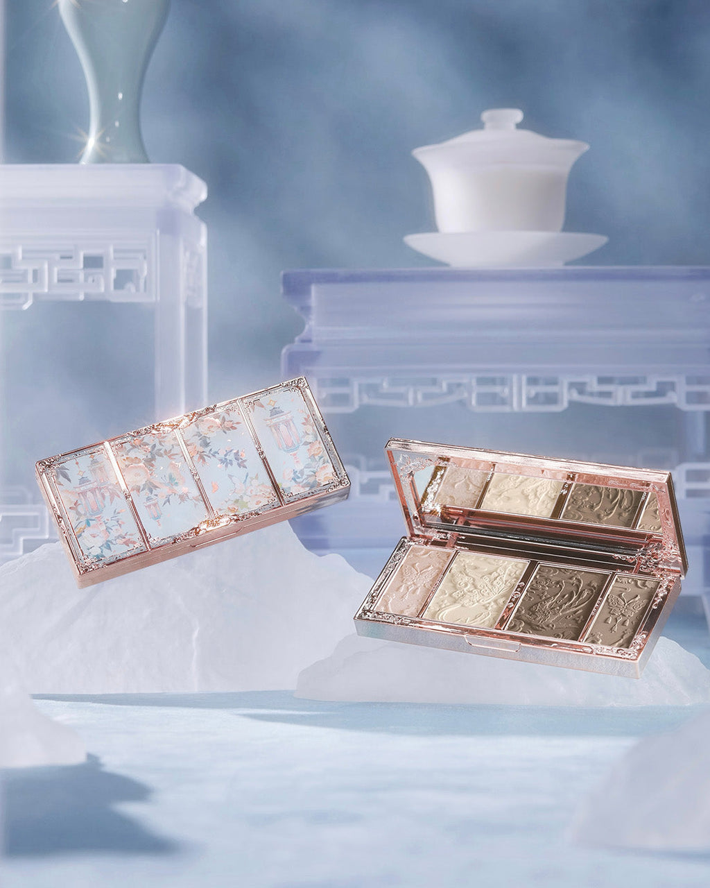Butterfly Cloud Collar Embossed Highlight & Contour Palette