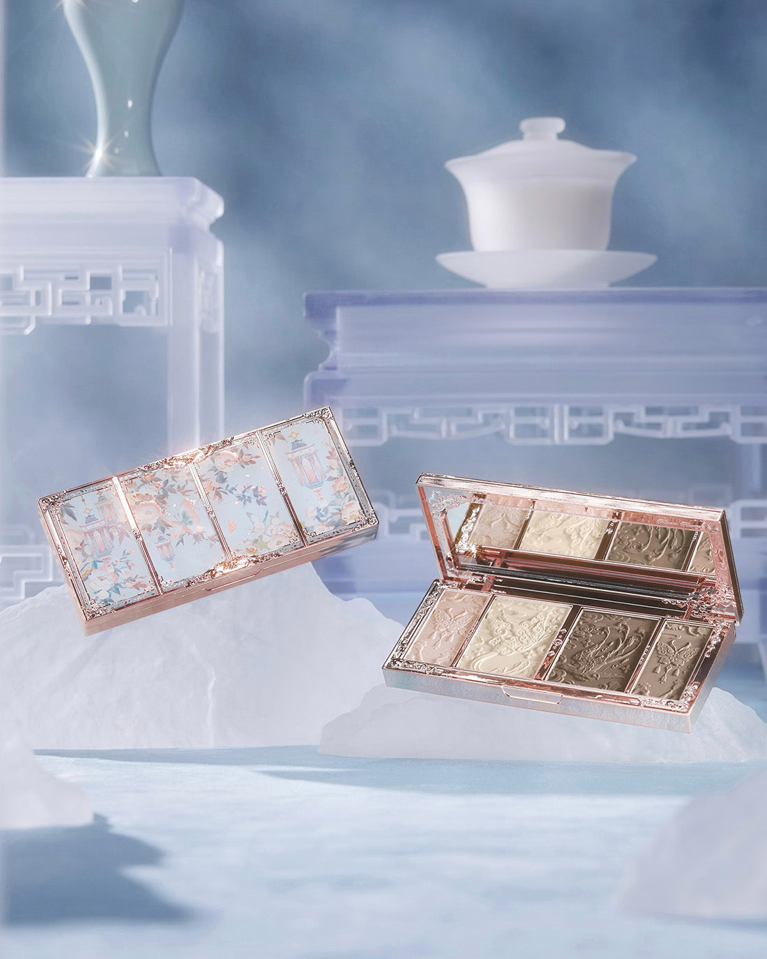 Butterfly Cloud Collar Embossed Highlight & Contour Palette