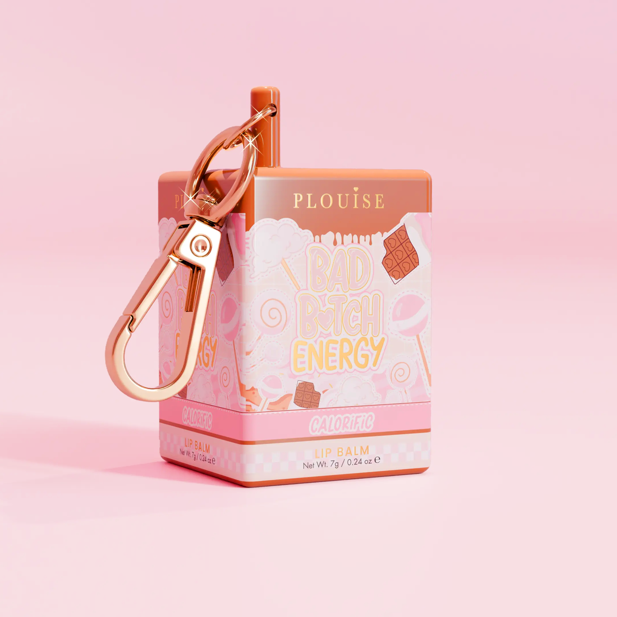 Bad Bitch Energy Keychain Lip Balm by P. Louise Cosmetics