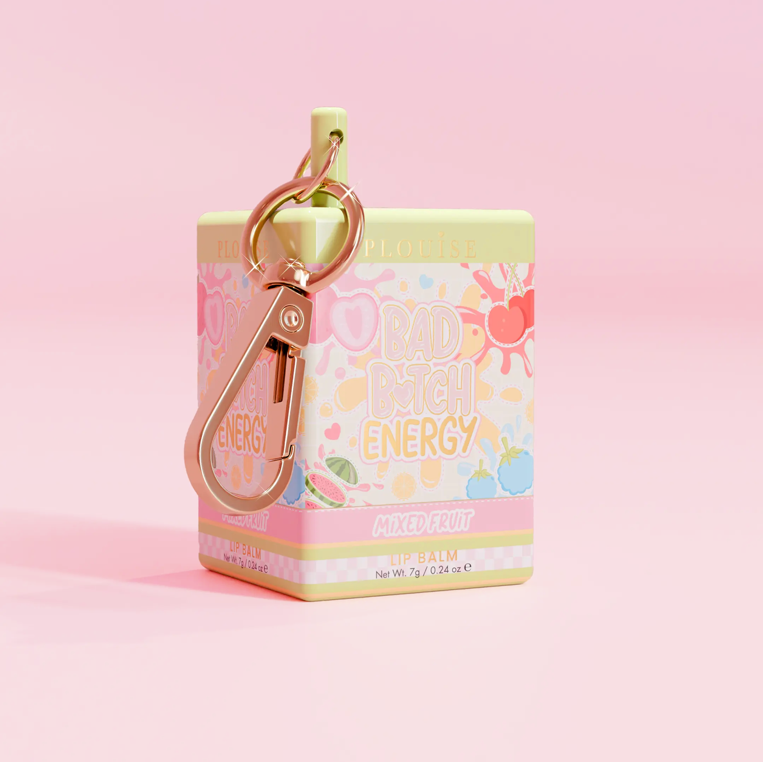 Bad Bitch Energy Keychain Lip Balm by P. Louise Cosmetics