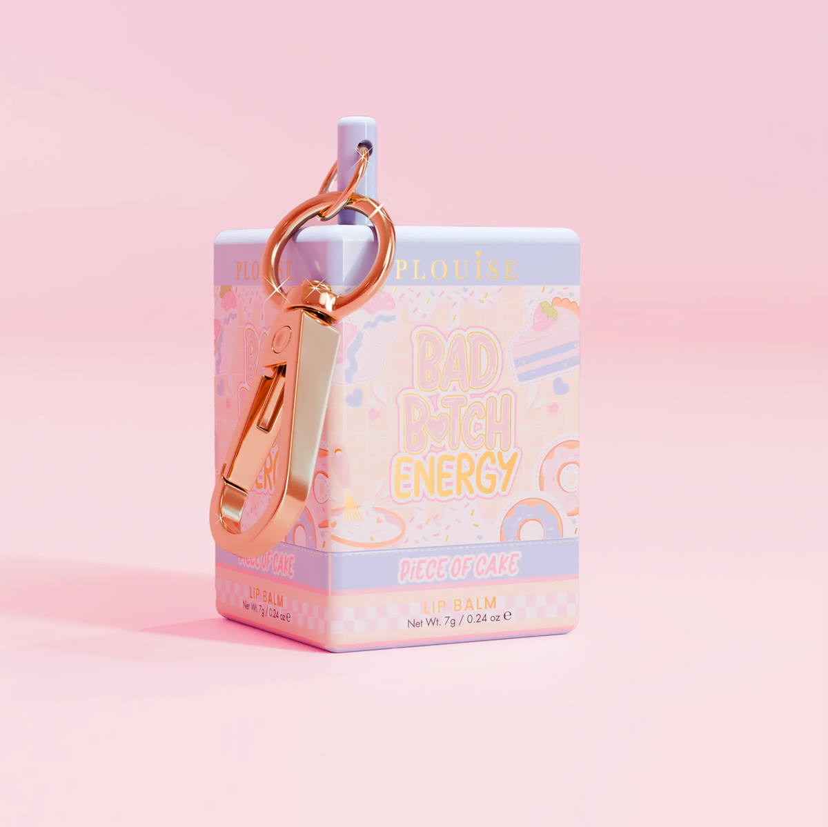 Bad Bitch Energy Keychain Lip Balm by P. Louise Cosmetics