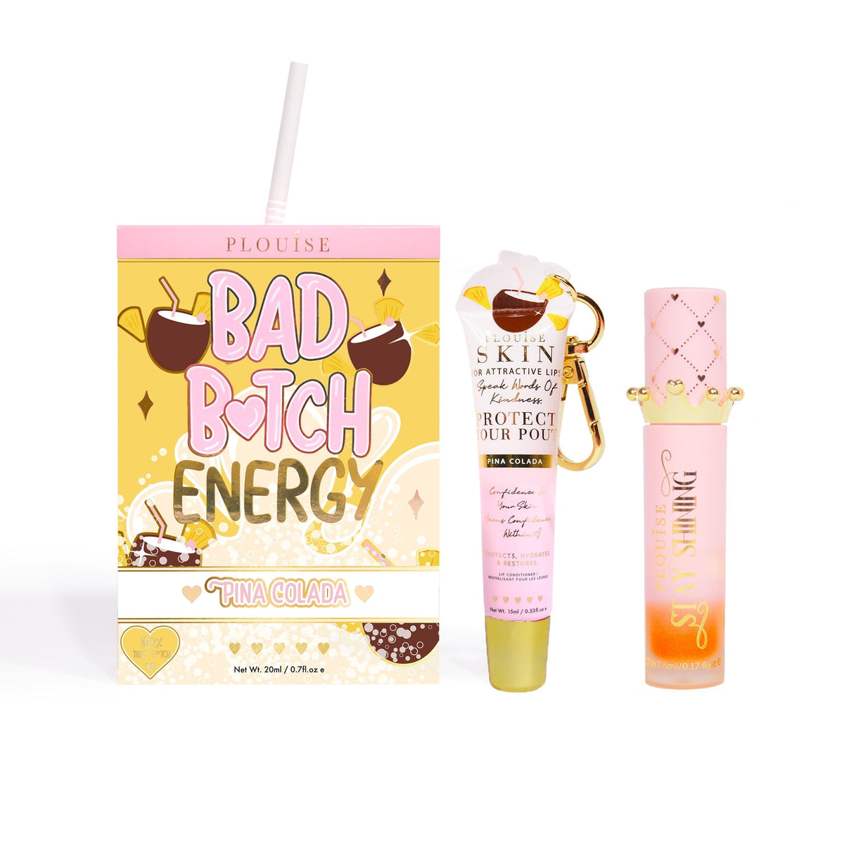 Bad Bitch Energy Lip Conditioner & Lip Oil Duo by P.Louise