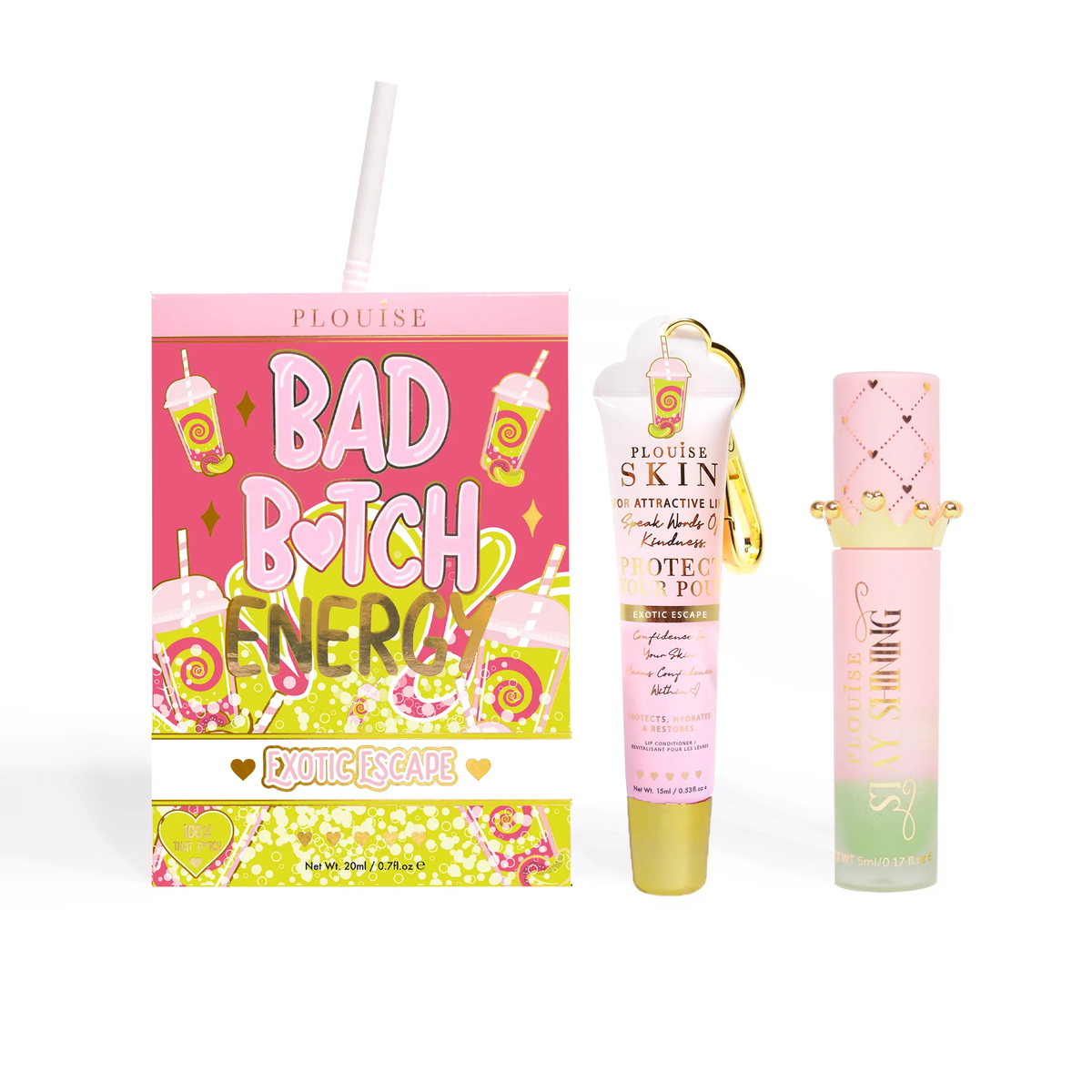 Bad Bitch Energy Lip Conditioner & Lip Oil Duo by P.Louise