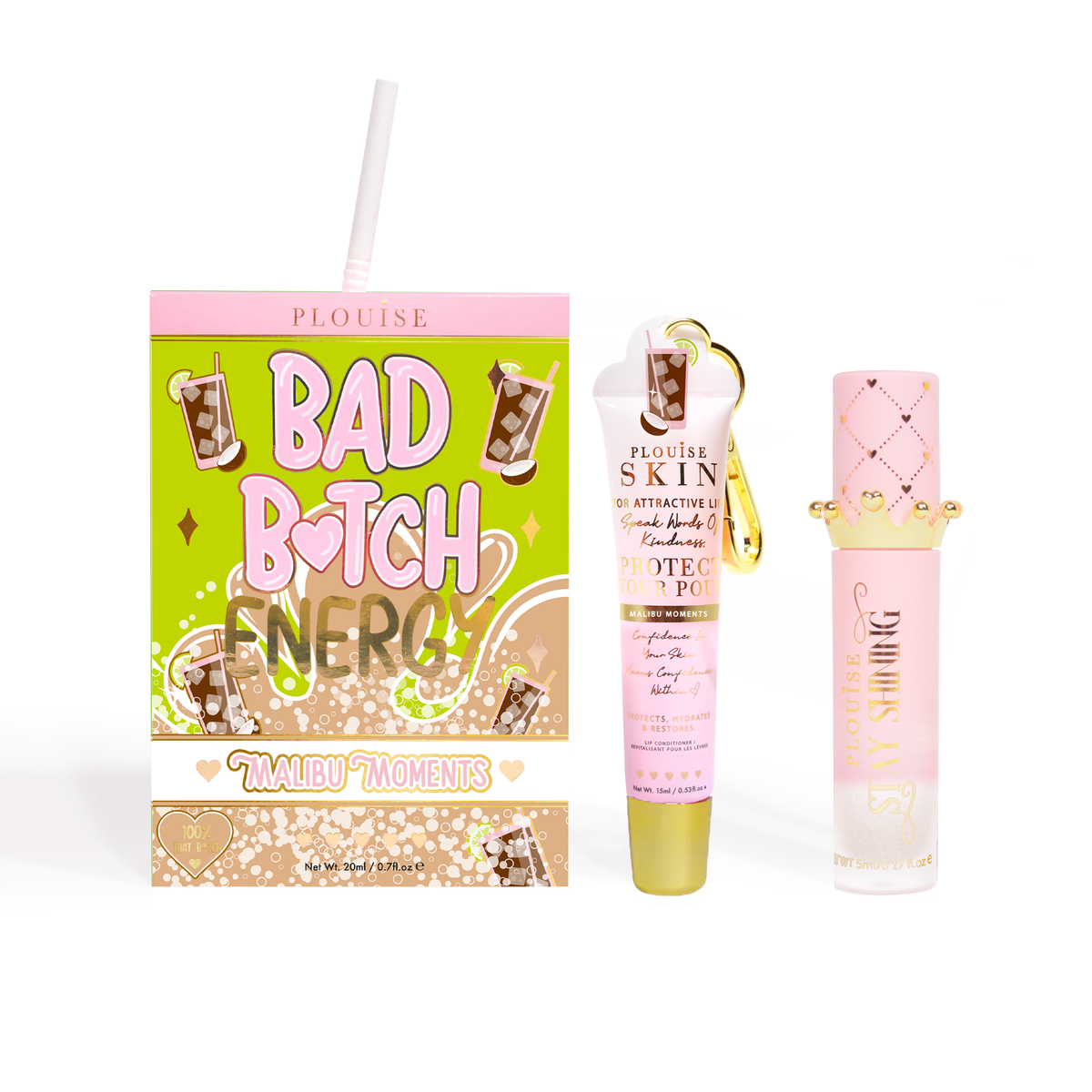 Bad Bitch Energy Lip Conditioner & Lip Oil Duo by P.Louise