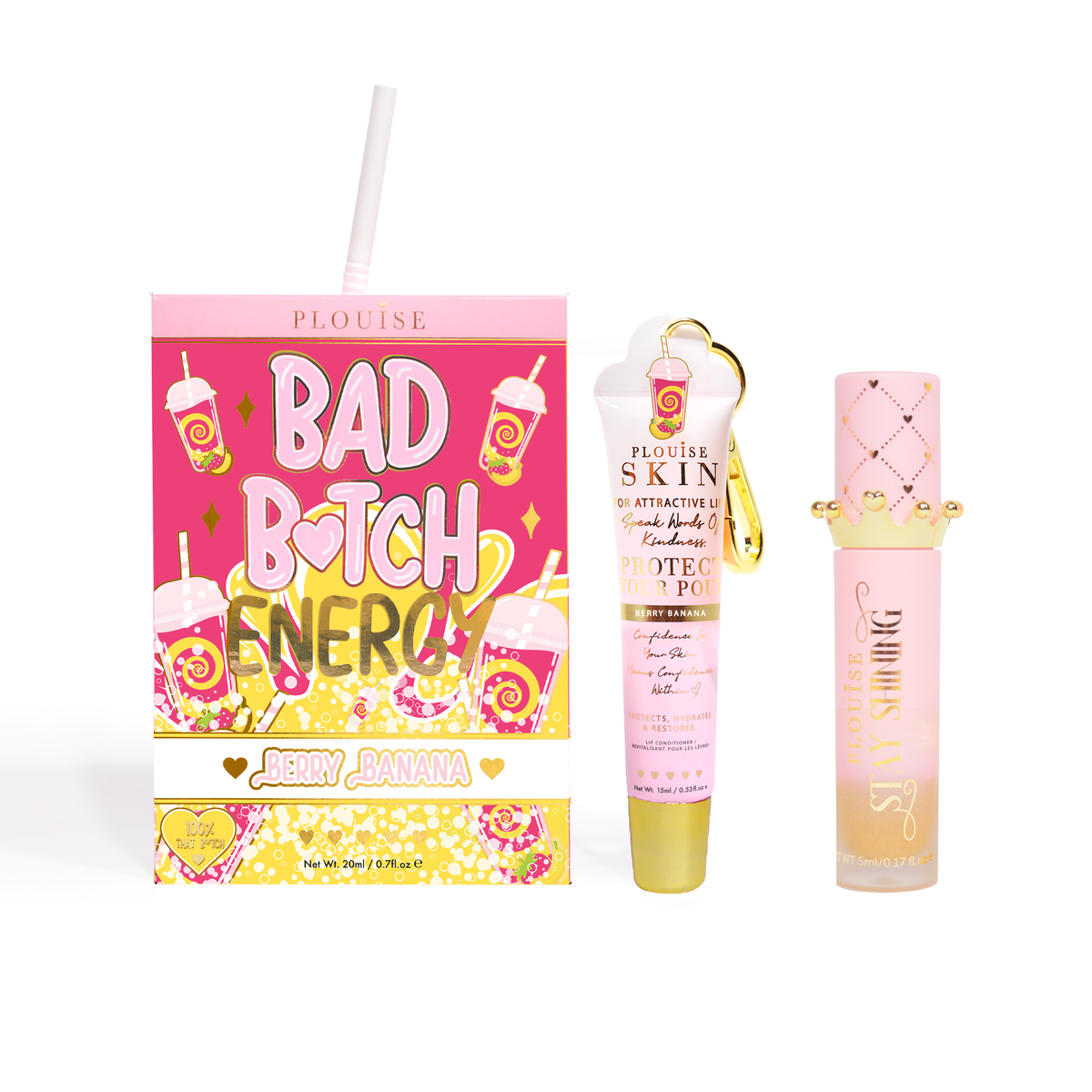 Bad Bitch Energy Lip Conditioner & Lip Oil Duo by P.Louise