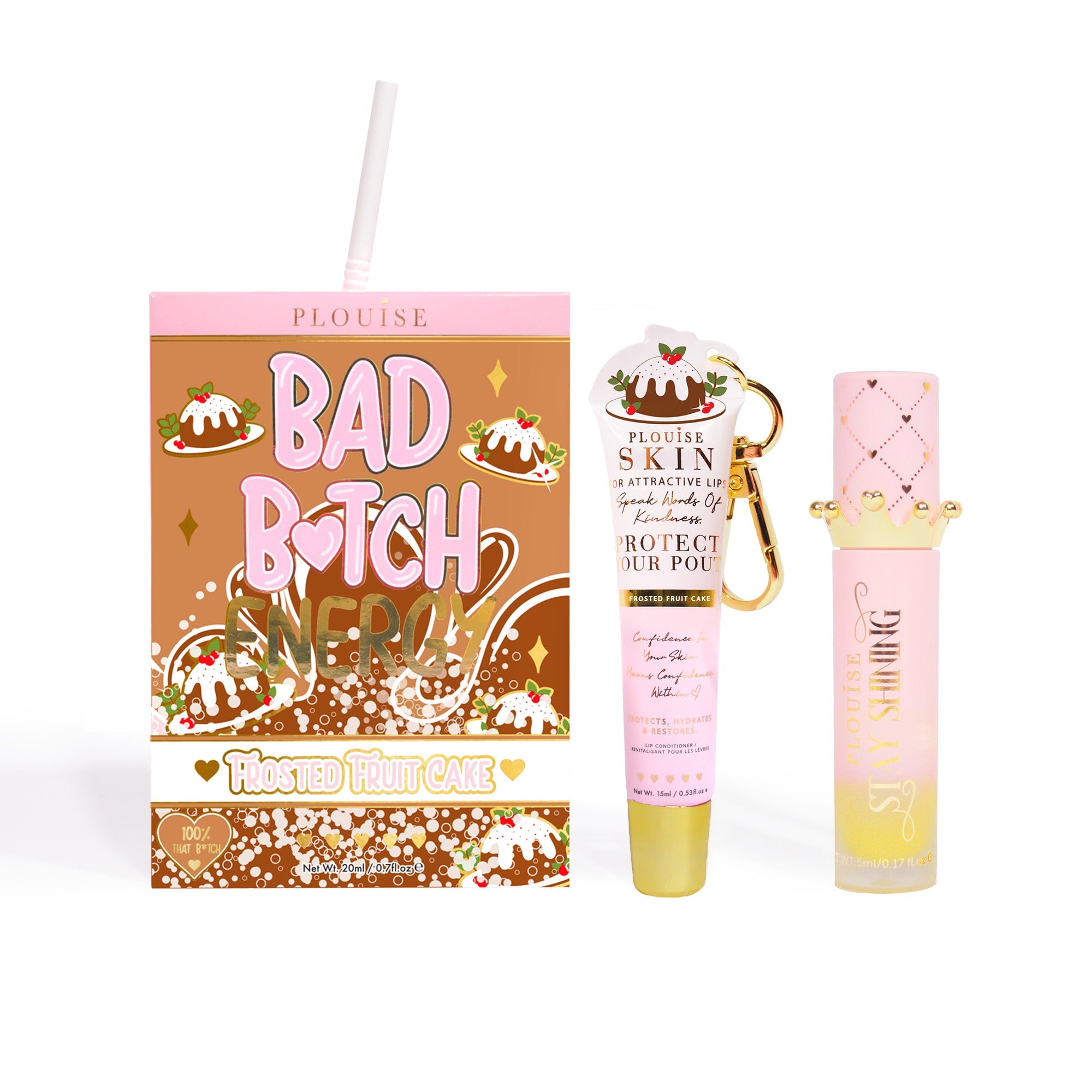 Bad Bitch Energy Lip Conditioner & Lip Oil Duo by P.Louise