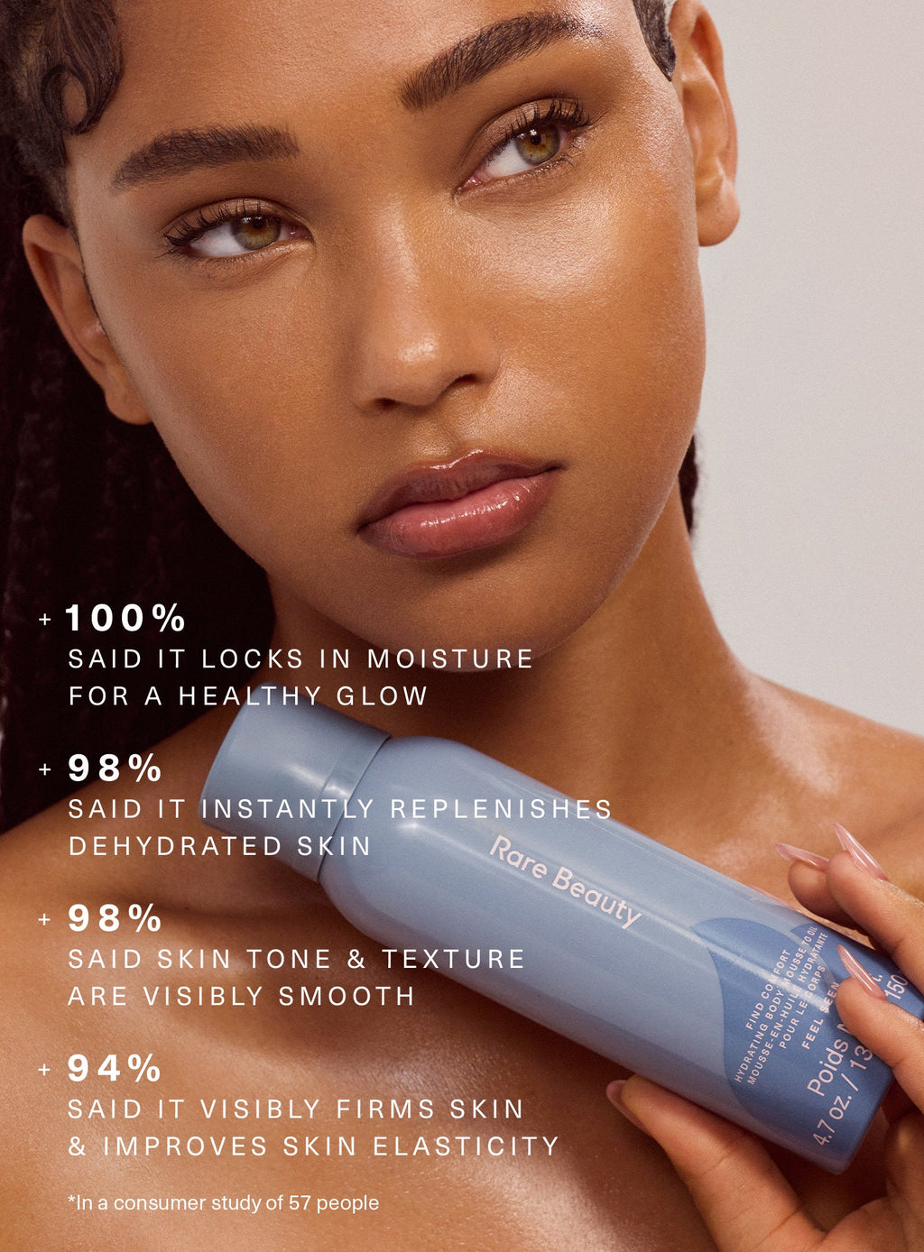 Find Comfort Hydrating Body Mousse To Oil by Rare Beauty