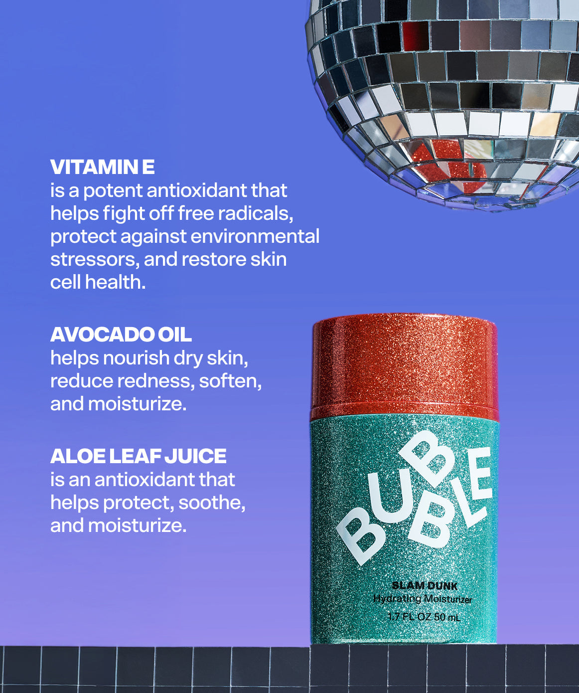 Slam Dunk Glam Edition Moisturizer by Bubble Skincare
