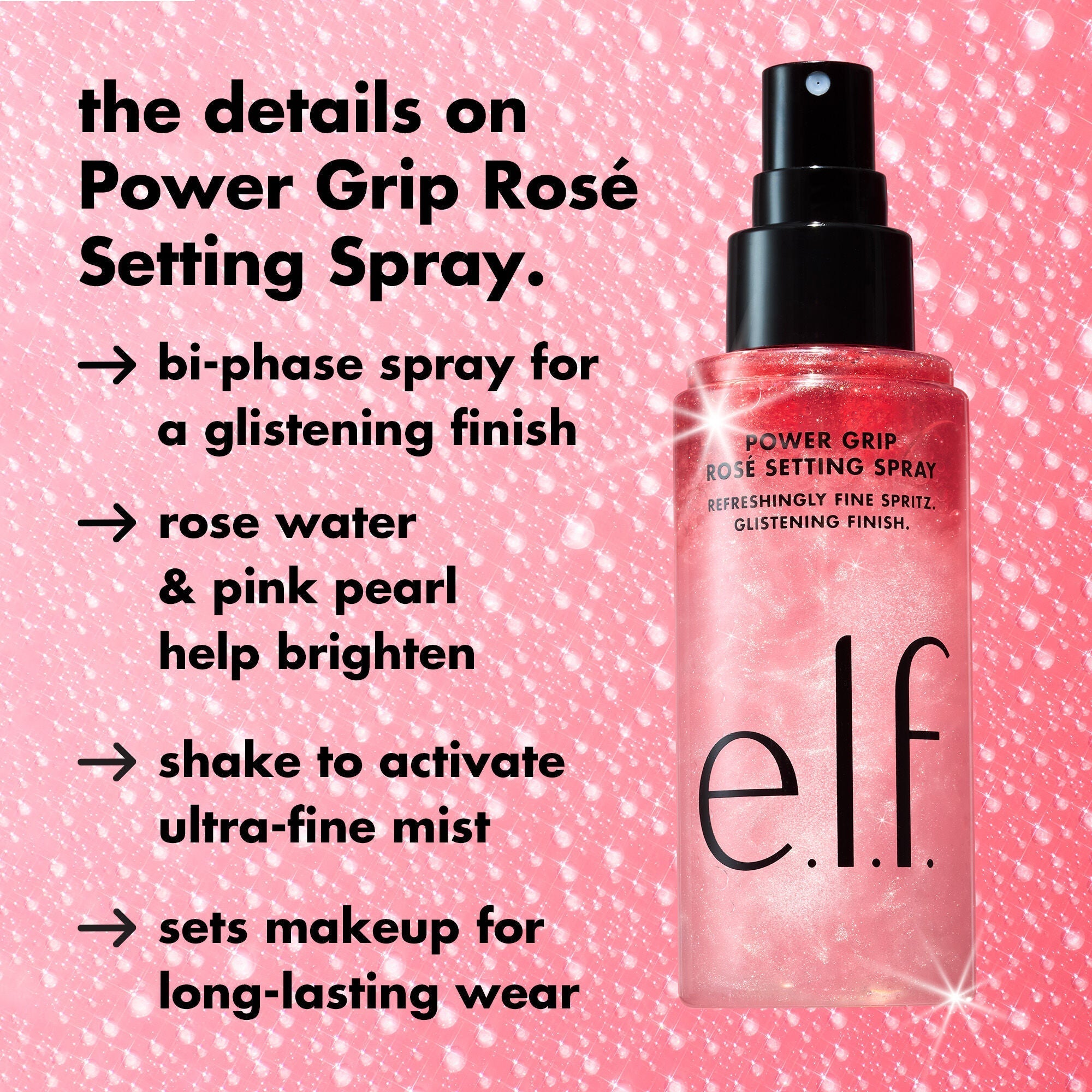 E.l.f. Cosmetics Power Grip Rosé Setting Spray