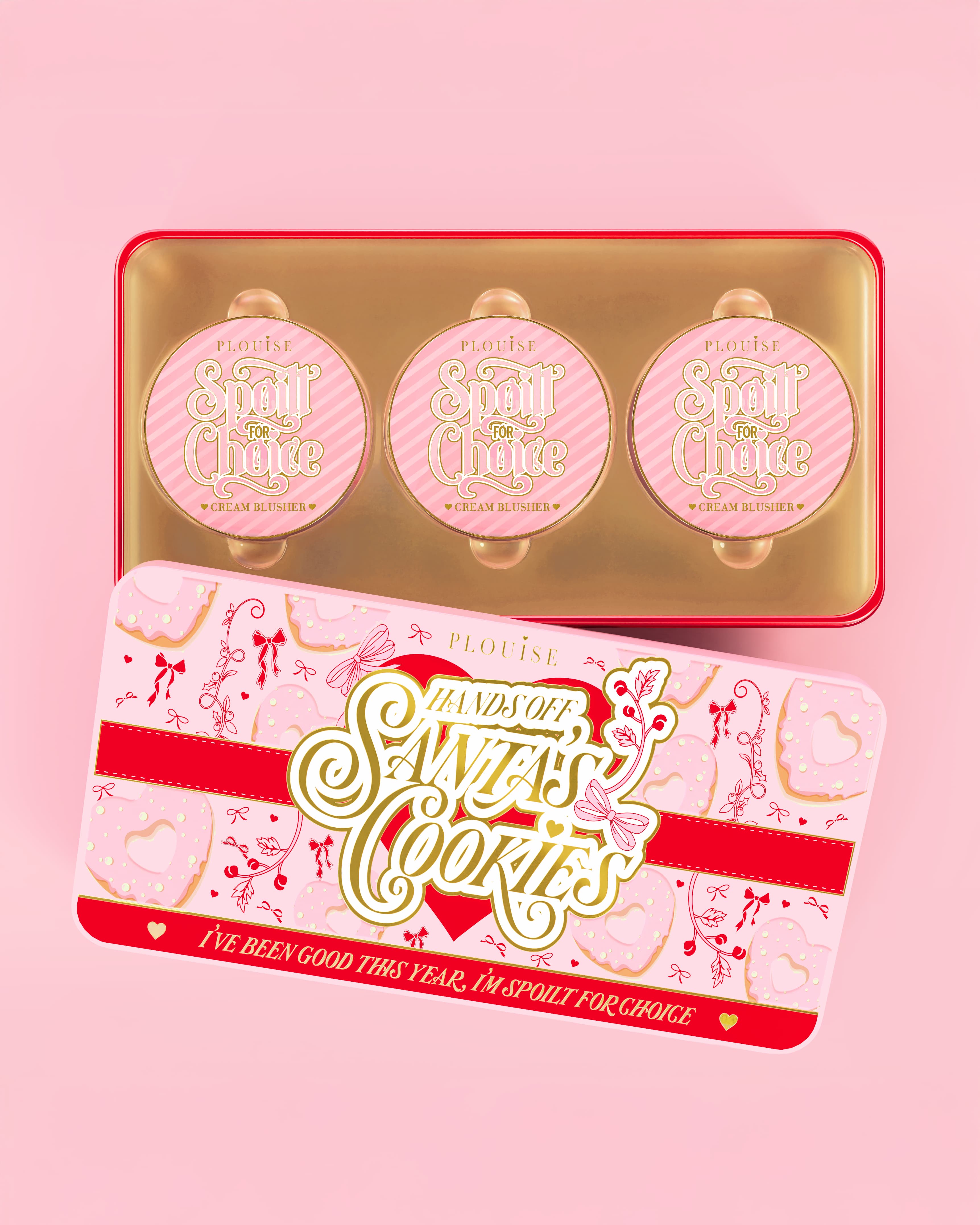 Santas Cookies Spoilt For Choice Blush Tin by P. Louise Cosmetics
