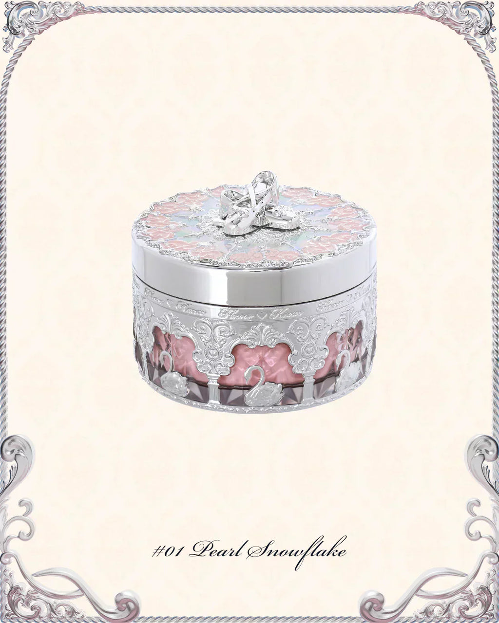 Flower Knows - Swan Ballet Music box Loose Setting Powder