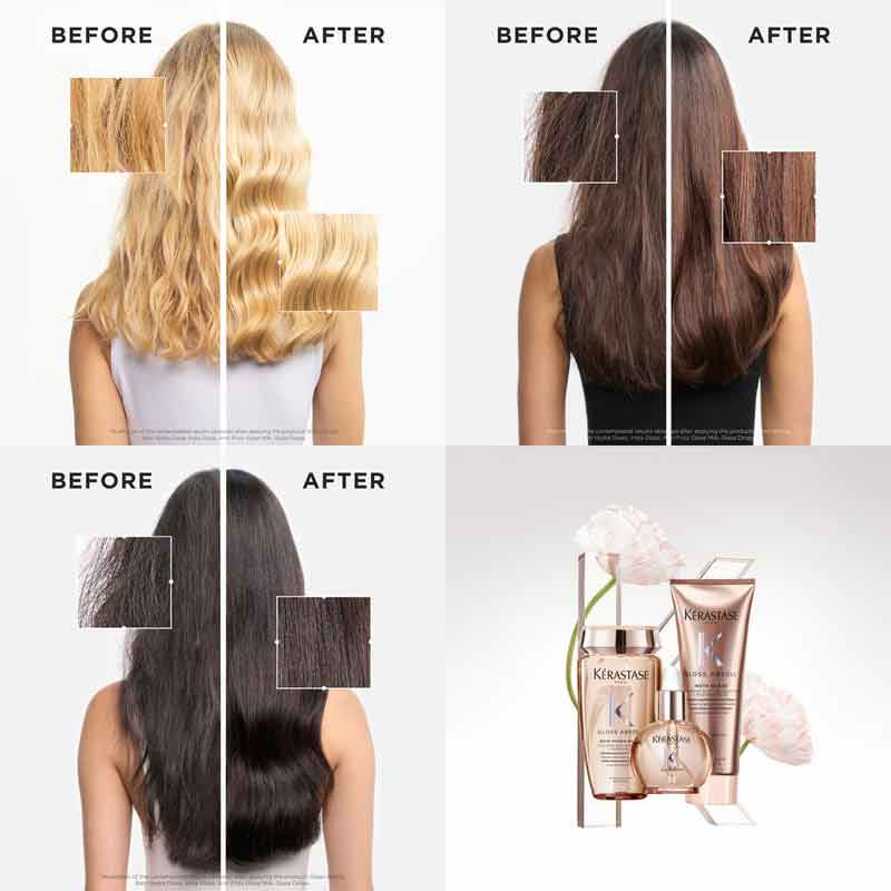 Gloss Absolu Home & Away Bundle + Free Glaze Drops Hair Oil by Kérastase