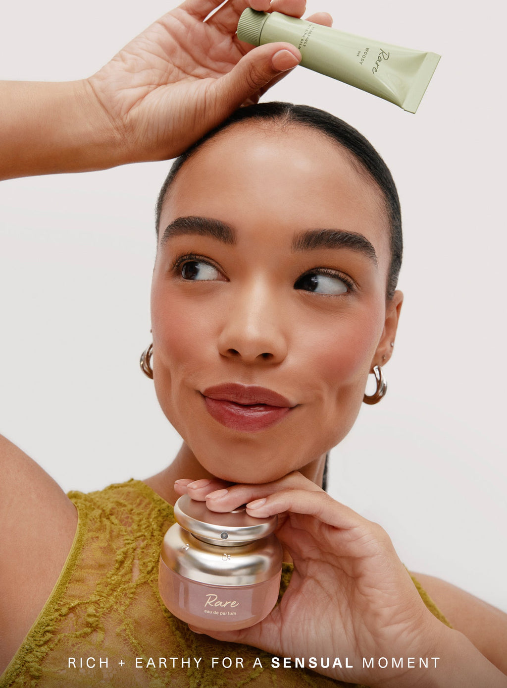 Fragrance Layering Balm Woody Oak by Rare Beauty