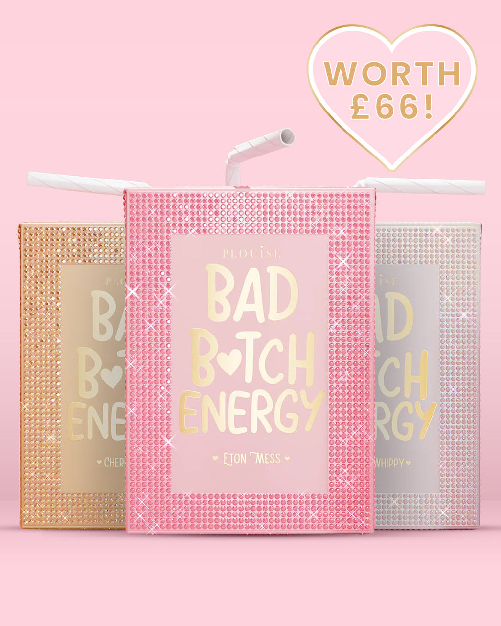 Crystal Bad Bitch Energy Trio Lip Gloss Bundle by P. Louise Cosmetics