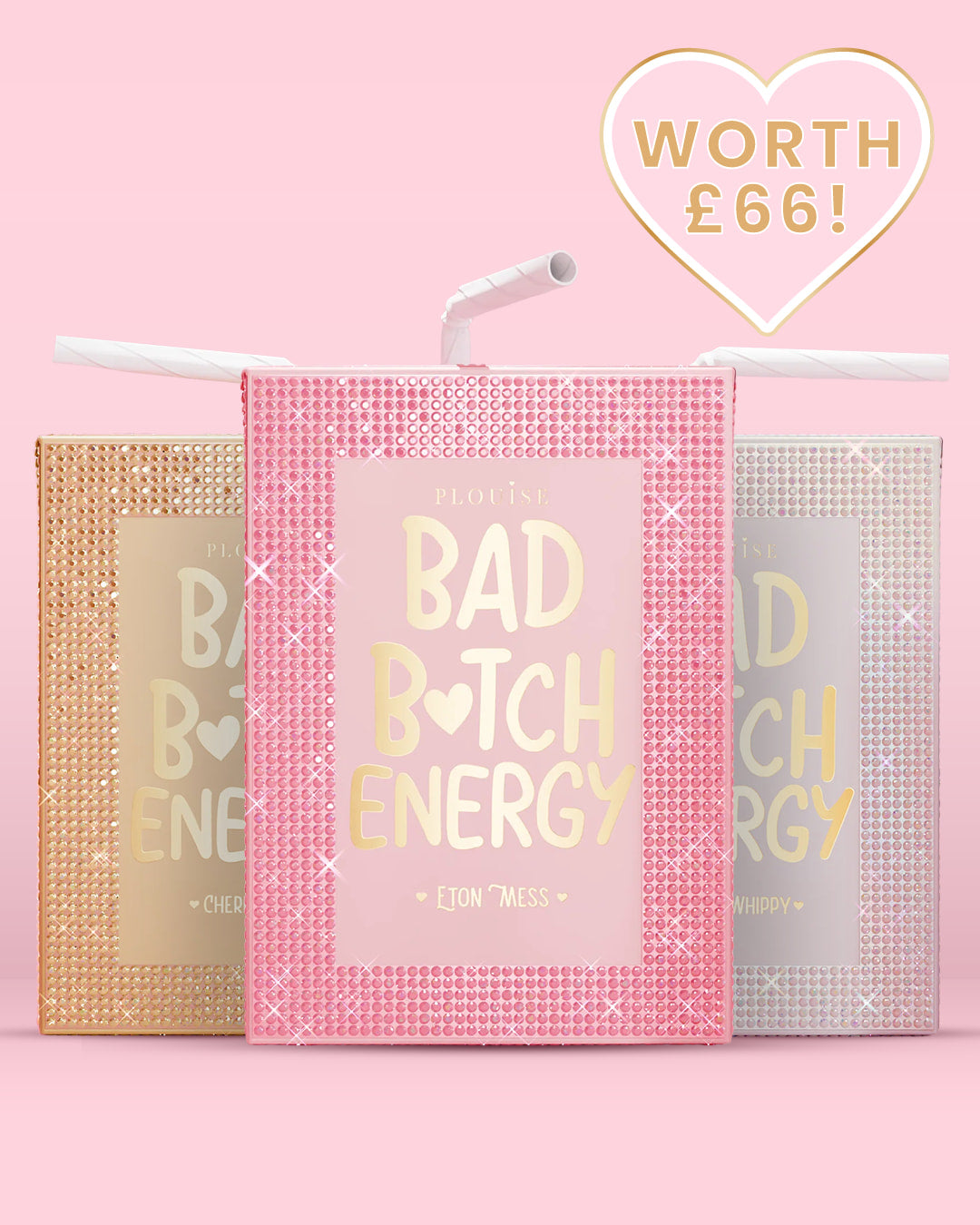 Crystal Bad Bitch Energy Trio Lip Gloss Bundle by P. Louise Cosmetics