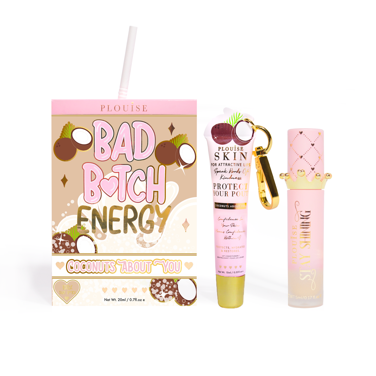Bad Bitch Energy Lip Conditioner & Lip Oil Duo by P.Louise