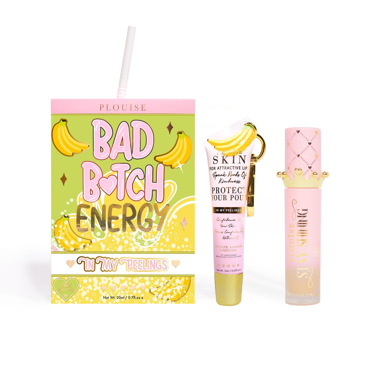 Bad Bitch Energy Lip Conditioner & Lip Oil Duo by P.Louise