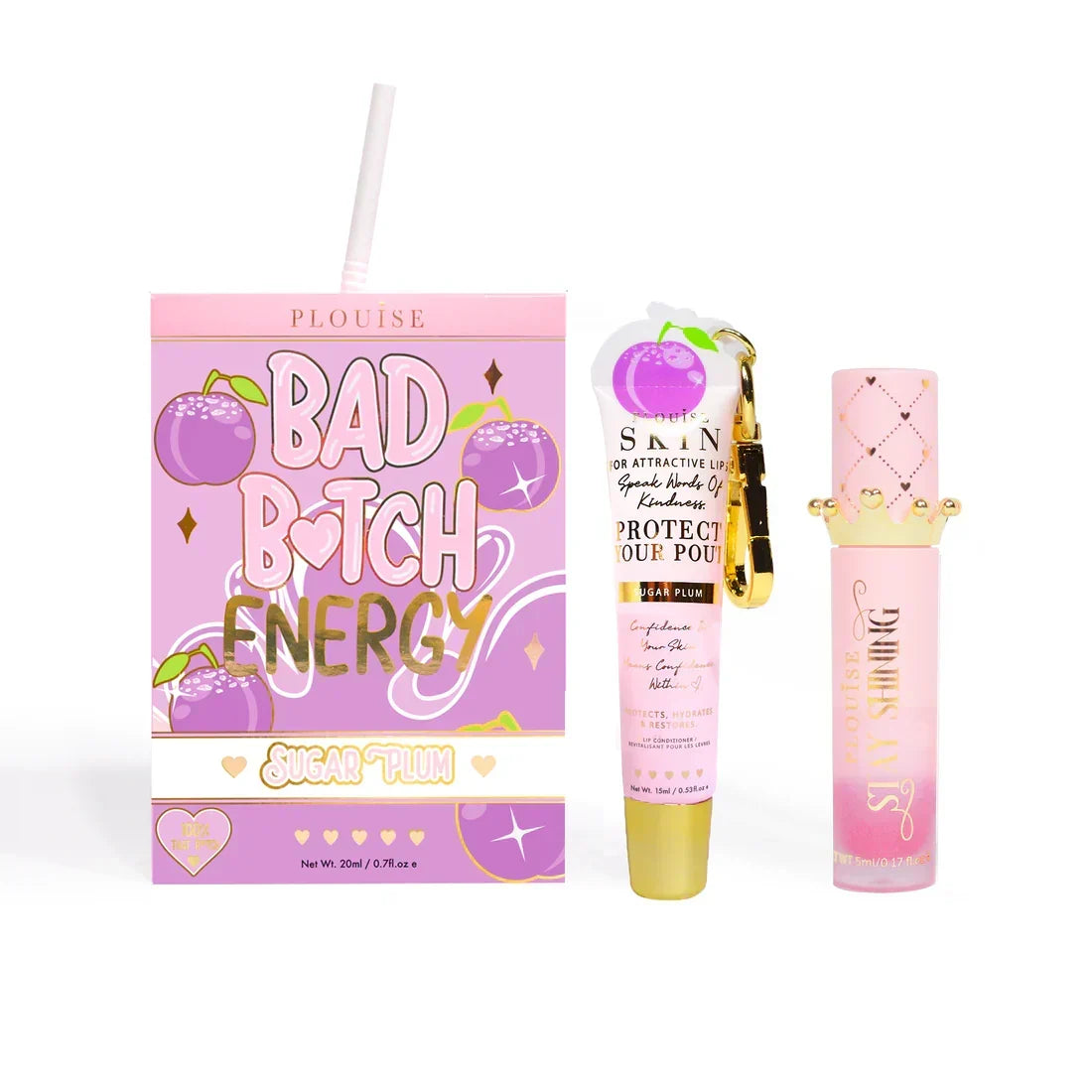 Bad Bitch Energy Lip Conditioner & Lip Oil Duo by P.Louise
