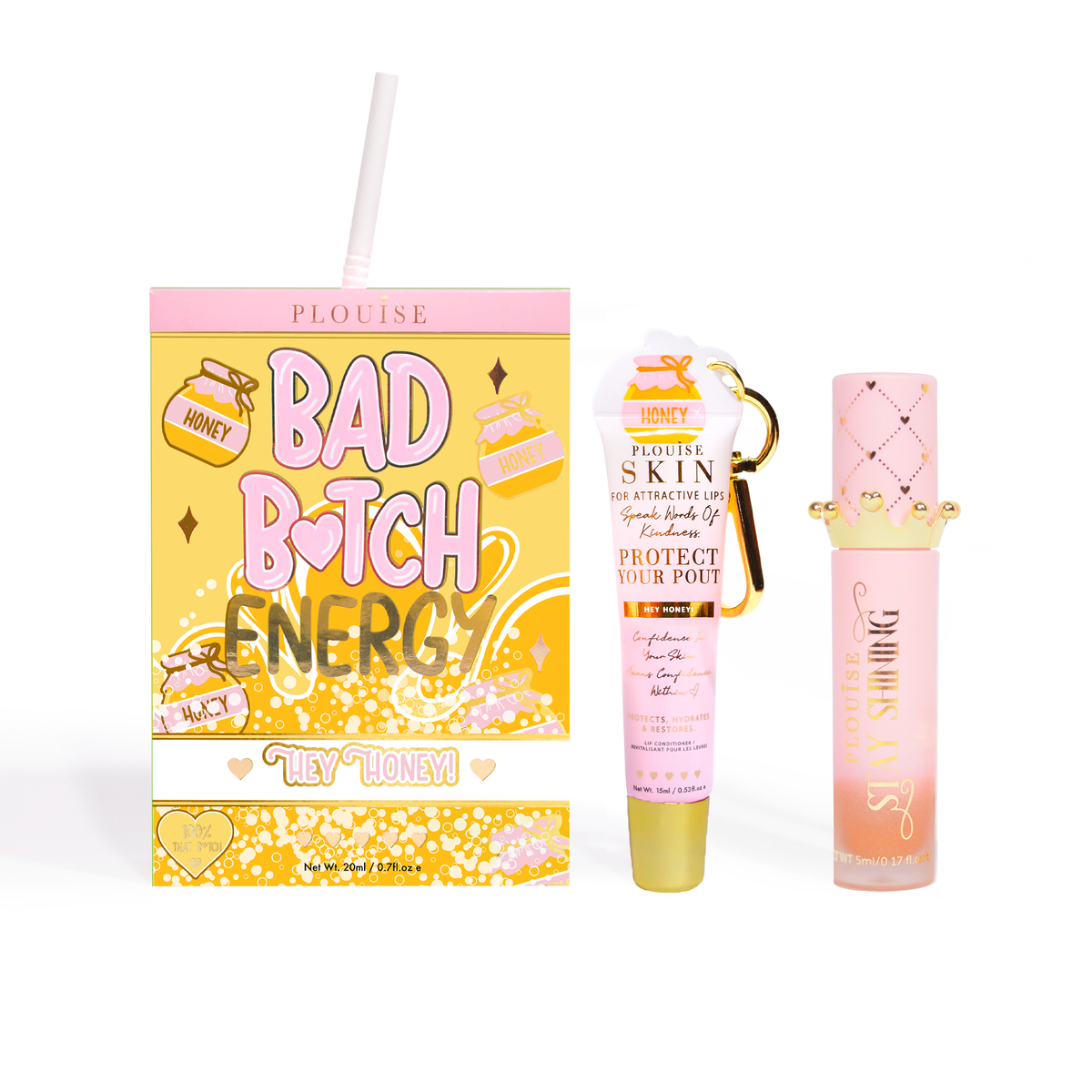 Bad Bitch Energy Lip Conditioner & Lip Oil Duo by P.Louise