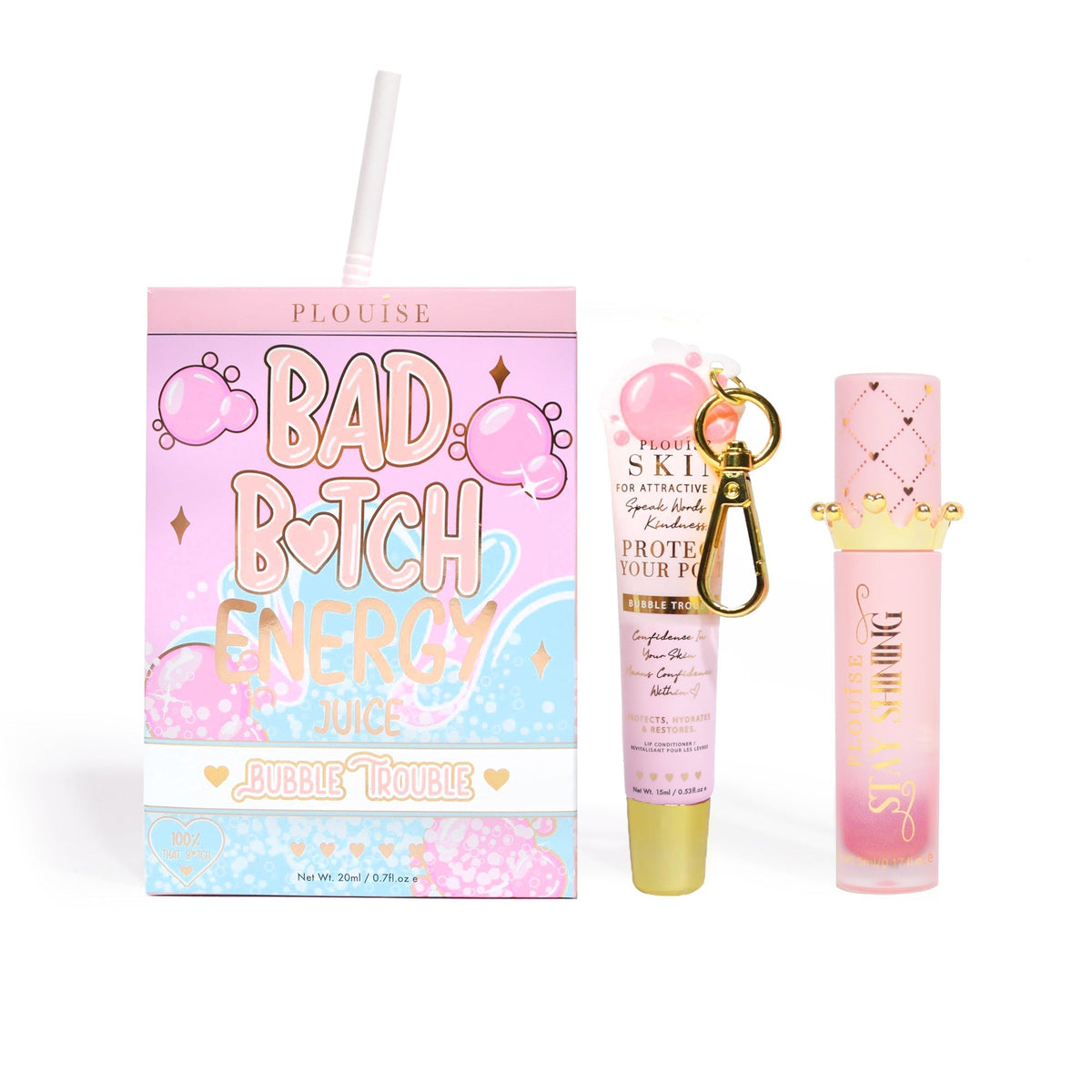 Bad Bitch Energy Lip Conditioner & Lip Oil Duo by P.Louise