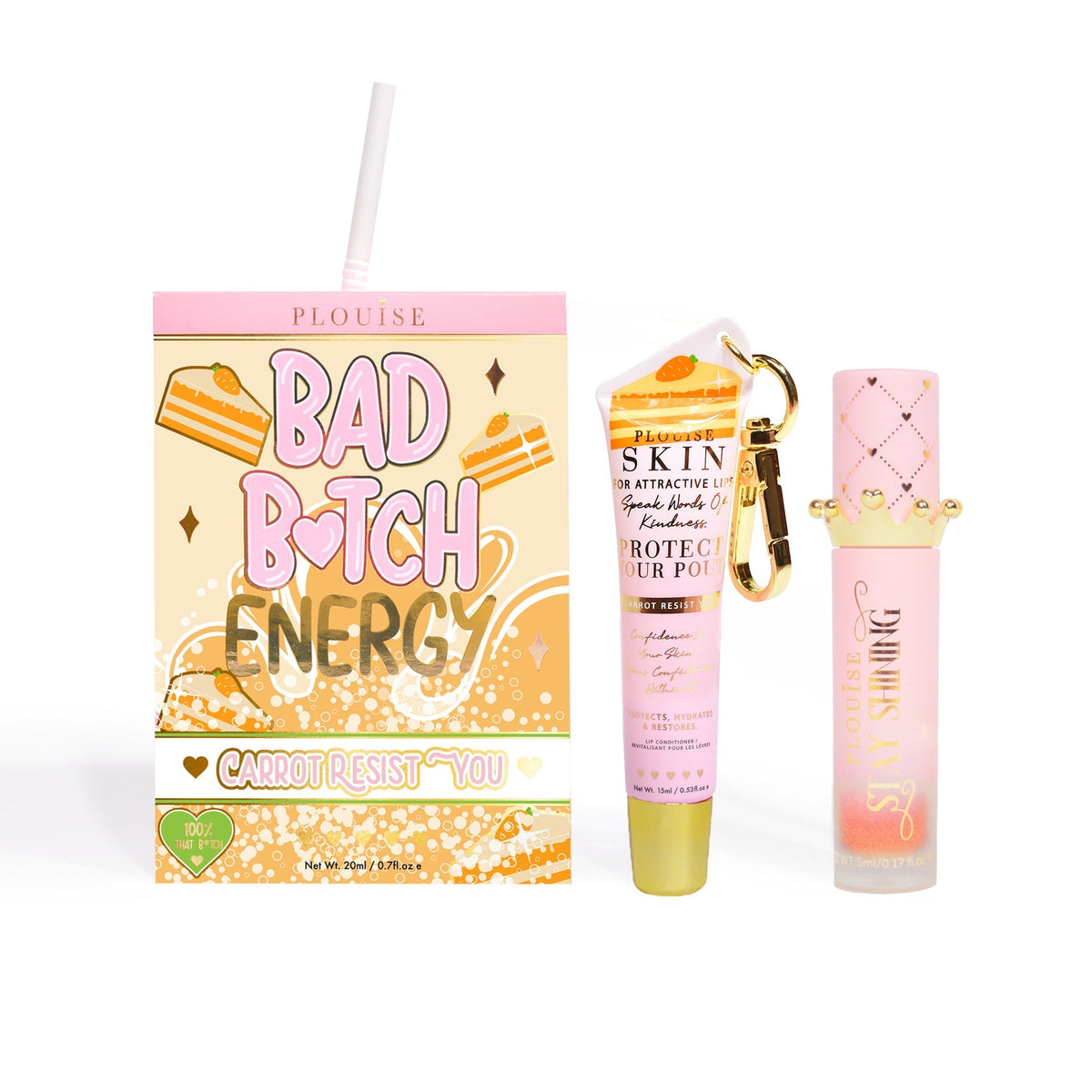 Bad Bitch Energy Lip Conditioner & Lip Oil Duo by P.Louise