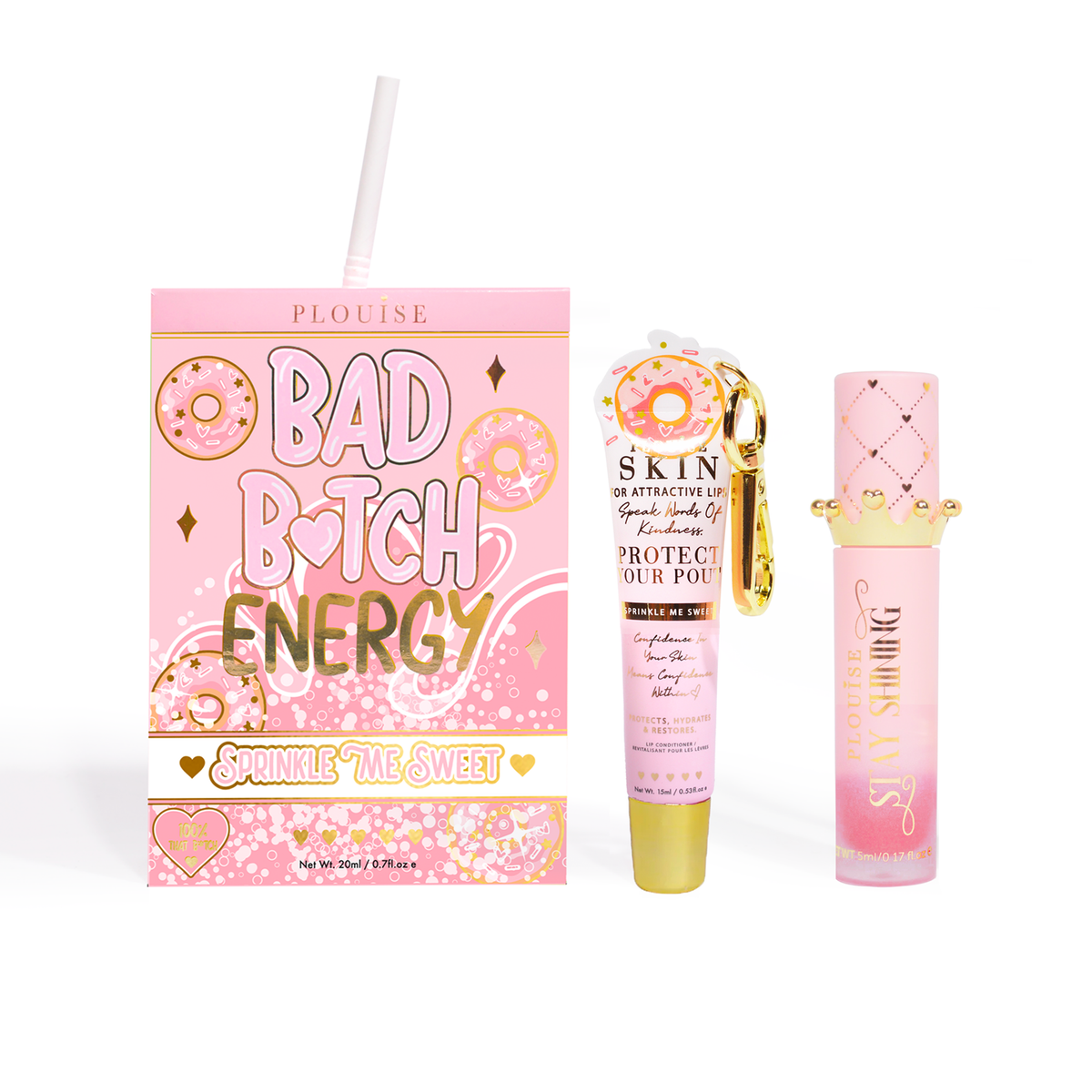 Bad Bitch Energy Lip Conditioner & Lip Oil Duo by P.Louise