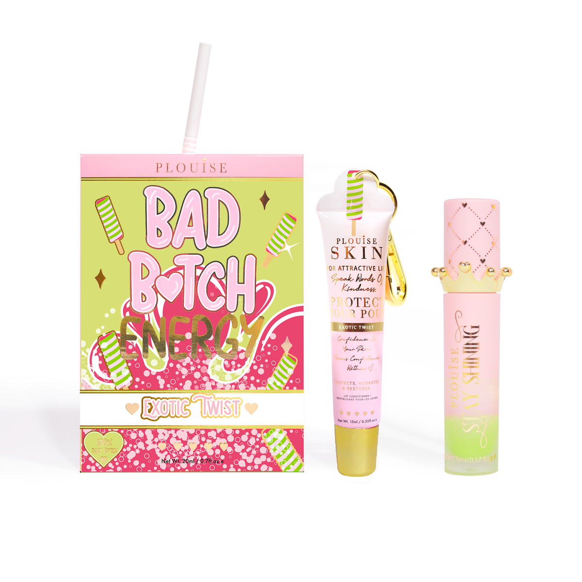 Bad Bitch Energy Lip Conditioner & Lip Oil Duo by P.Louise