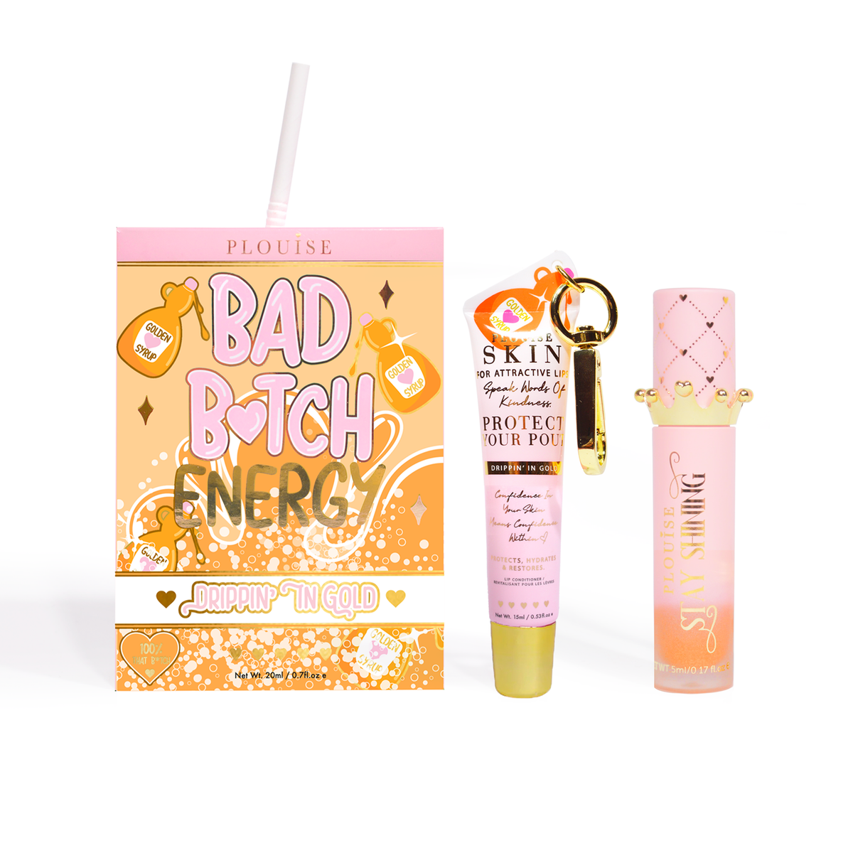 Bad Bitch Energy Lip Conditioner & Lip Oil Duo by P.Louise