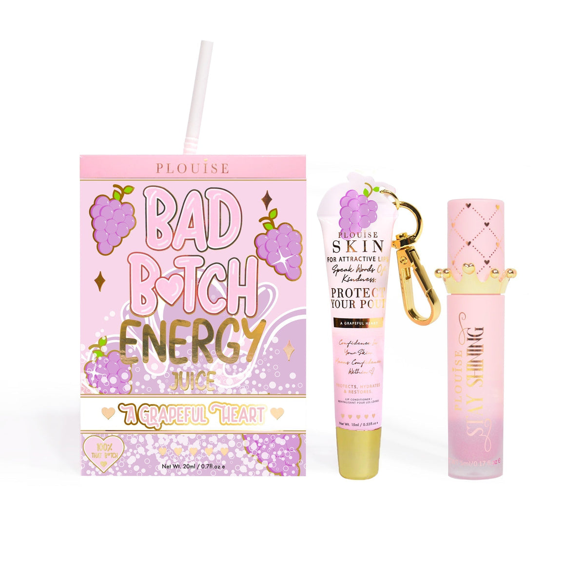 Bad Bitch Energy Lip Conditioner & Lip Oil Duo by P.Louise
