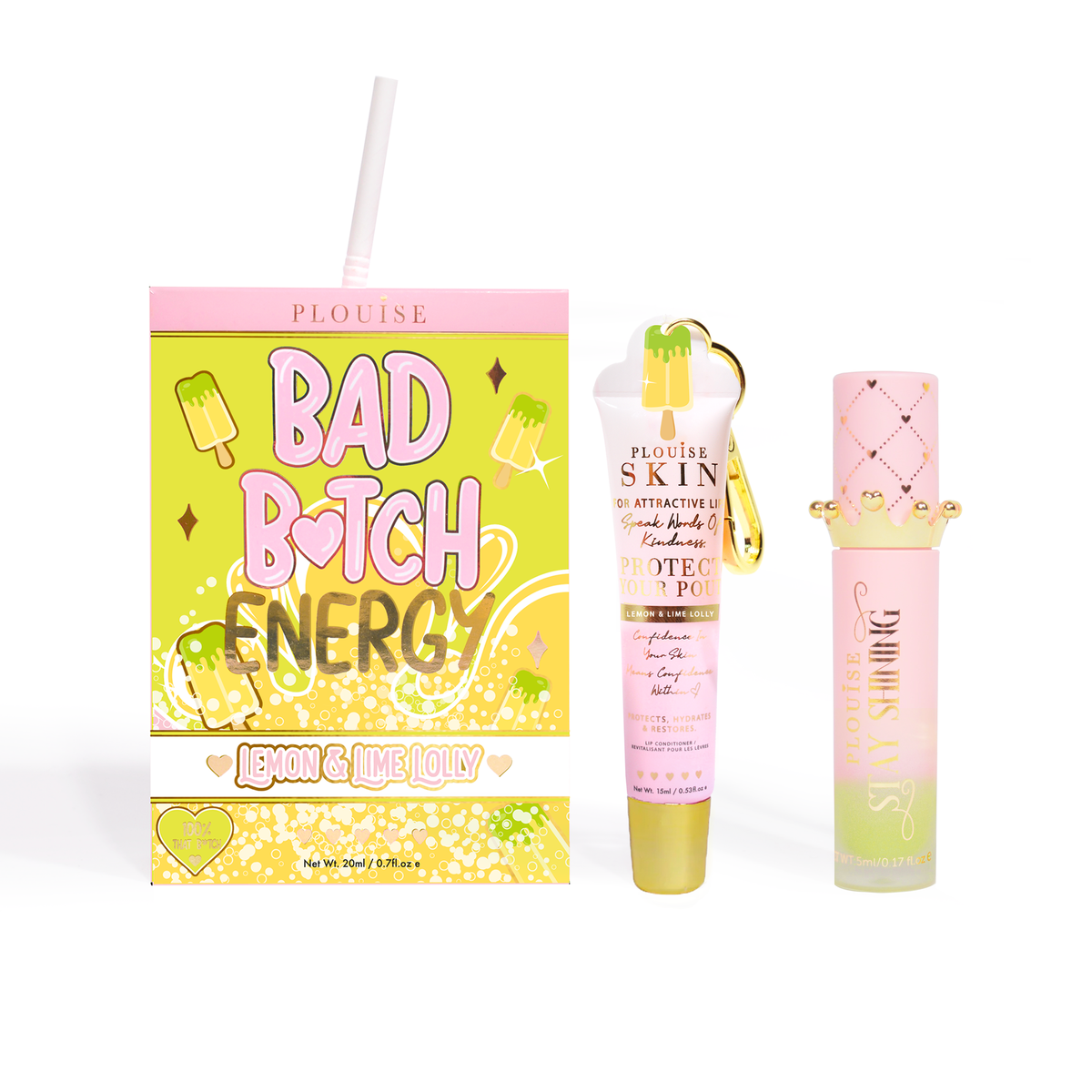 Bad Bitch Energy Lip Conditioner & Lip Oil Duo by P.Louise