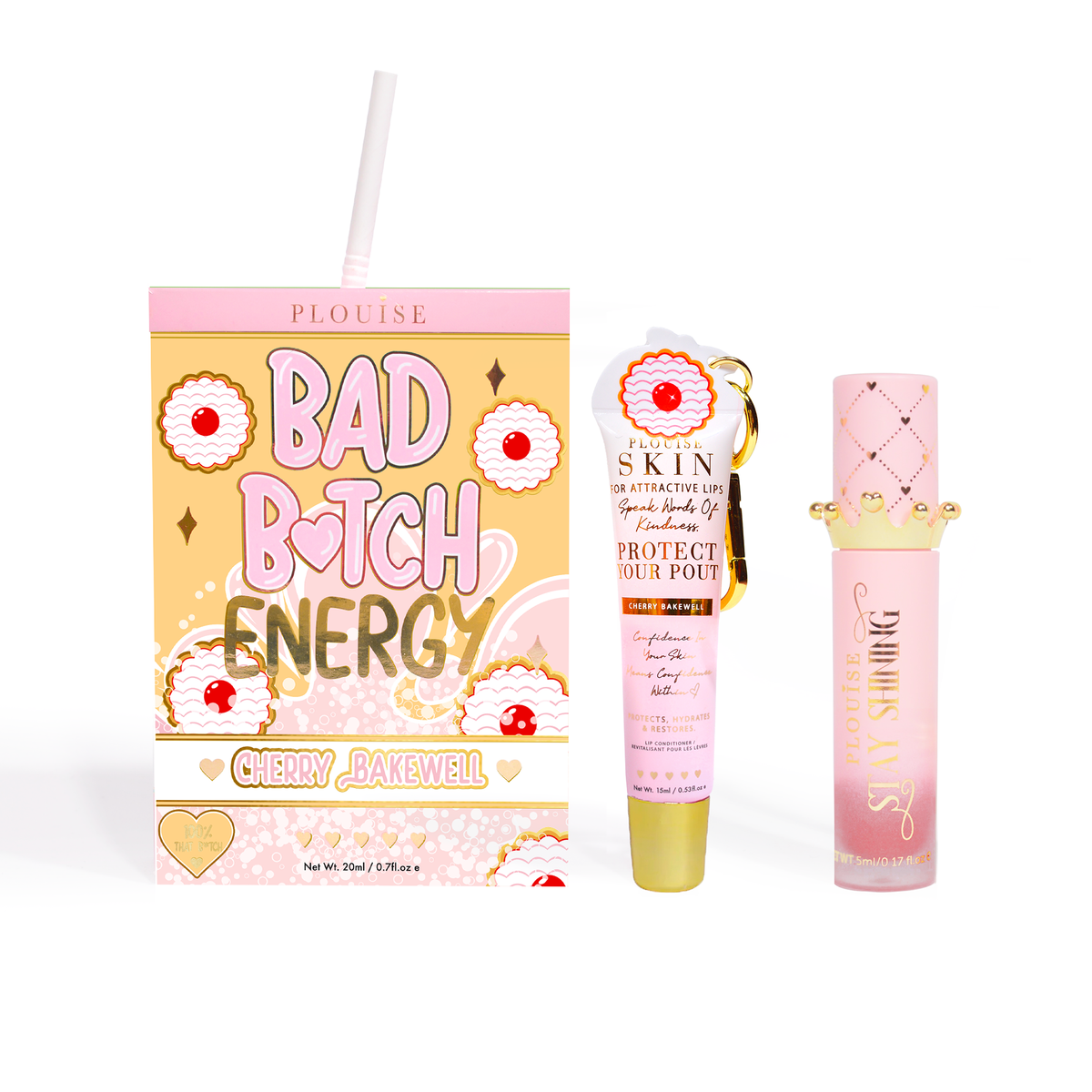 Bad Bitch Energy Lip Conditioner & Lip Oil Duo by P.Louise