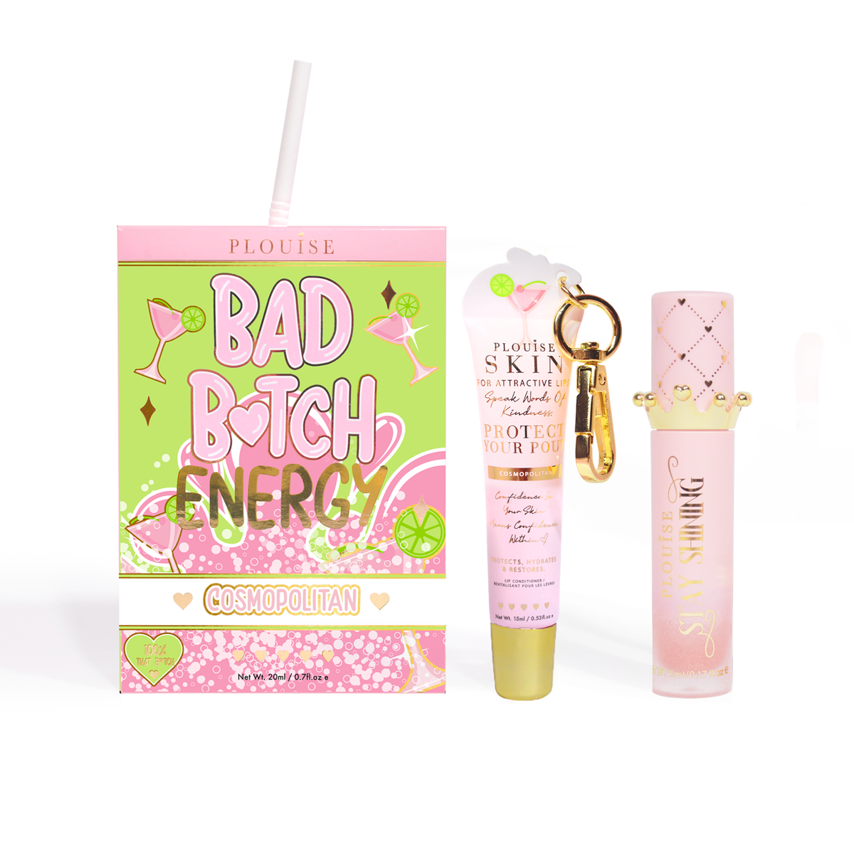 Bad Bitch Energy Lip Conditioner & Lip Oil Duo by P.Louise