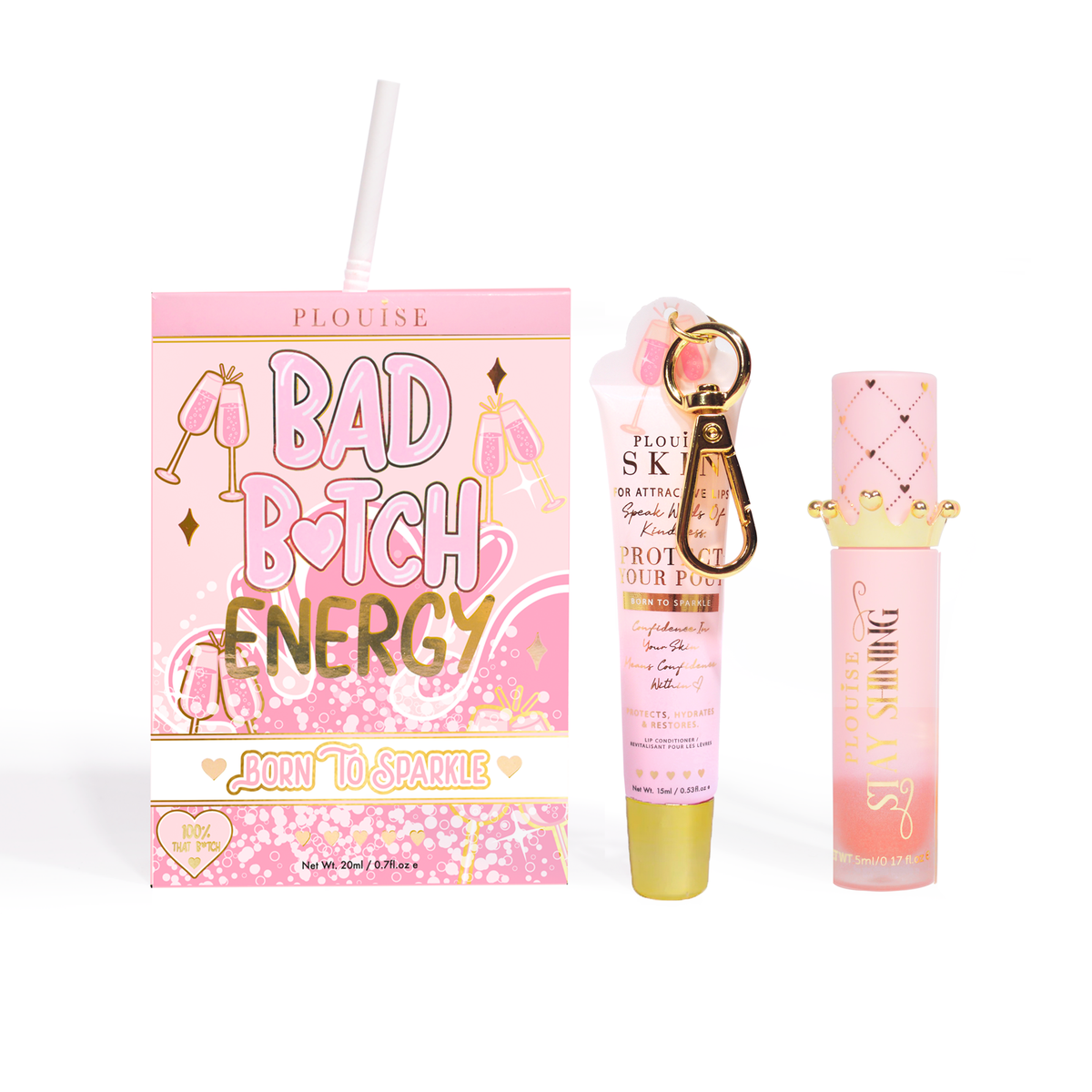 Bad Bitch Energy Lip Conditioner & Lip Oil Duo by P.Louise