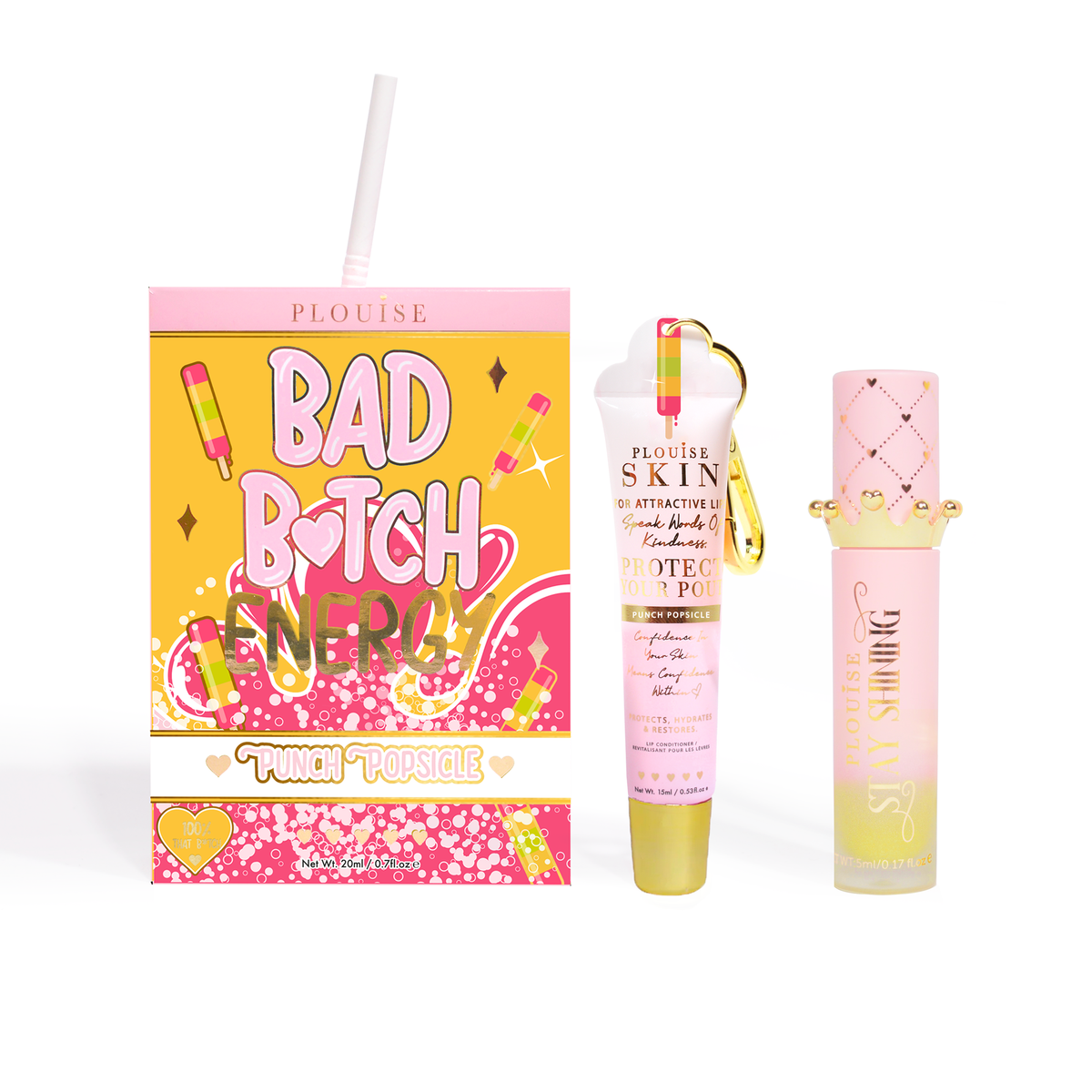Bad Bitch Energy Lip Conditioner & Lip Oil Duo by P.Louise