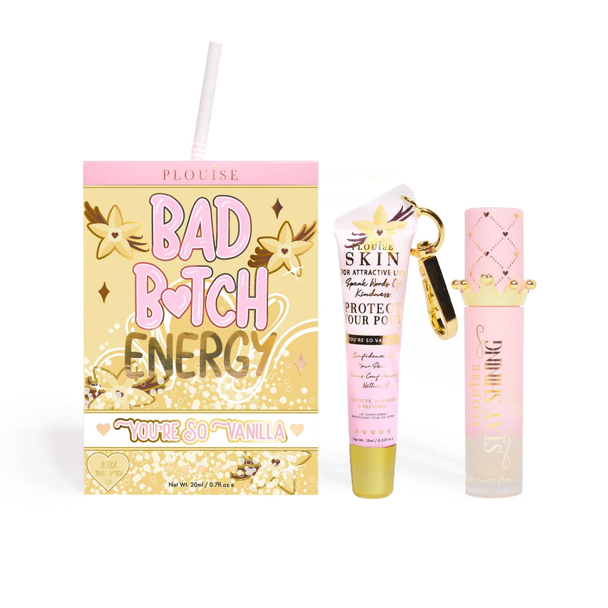 Bad Bitch Energy Lip Conditioner & Lip Oil Duo by P.Louise
