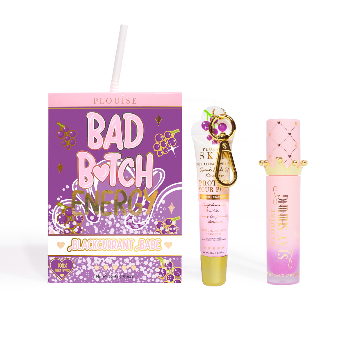 Bad Bitch Energy Lip Conditioner & Lip Oil Duo by P.Louise