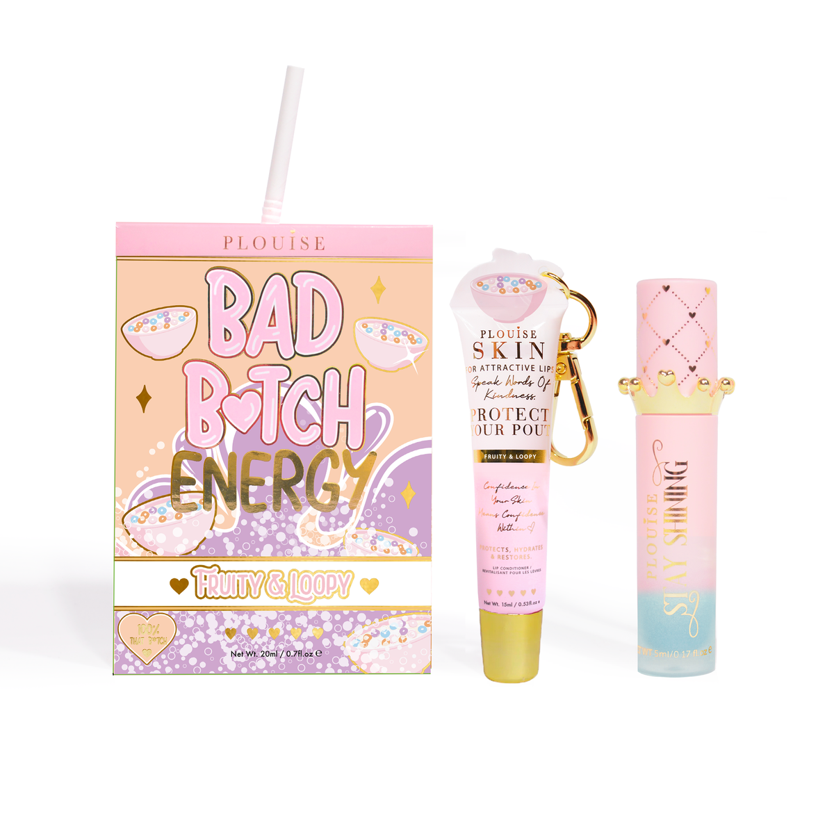 Bad Bitch Energy Lip Conditioner & Lip Oil Duo by P.Louise