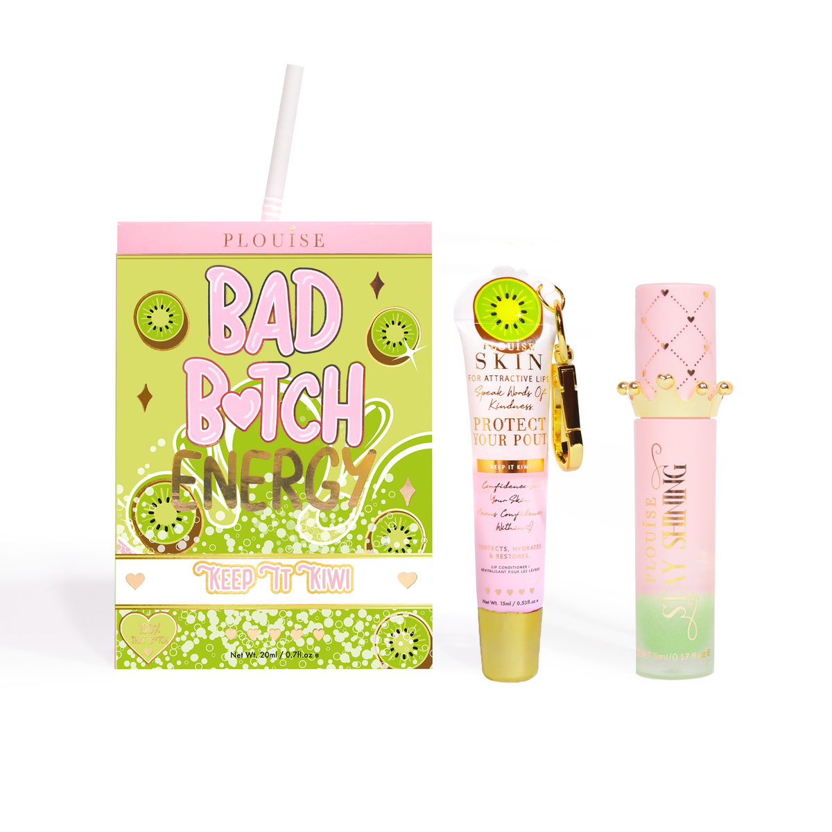 Bad Bitch Energy Lip Conditioner & Lip Oil Duo by P.Louise